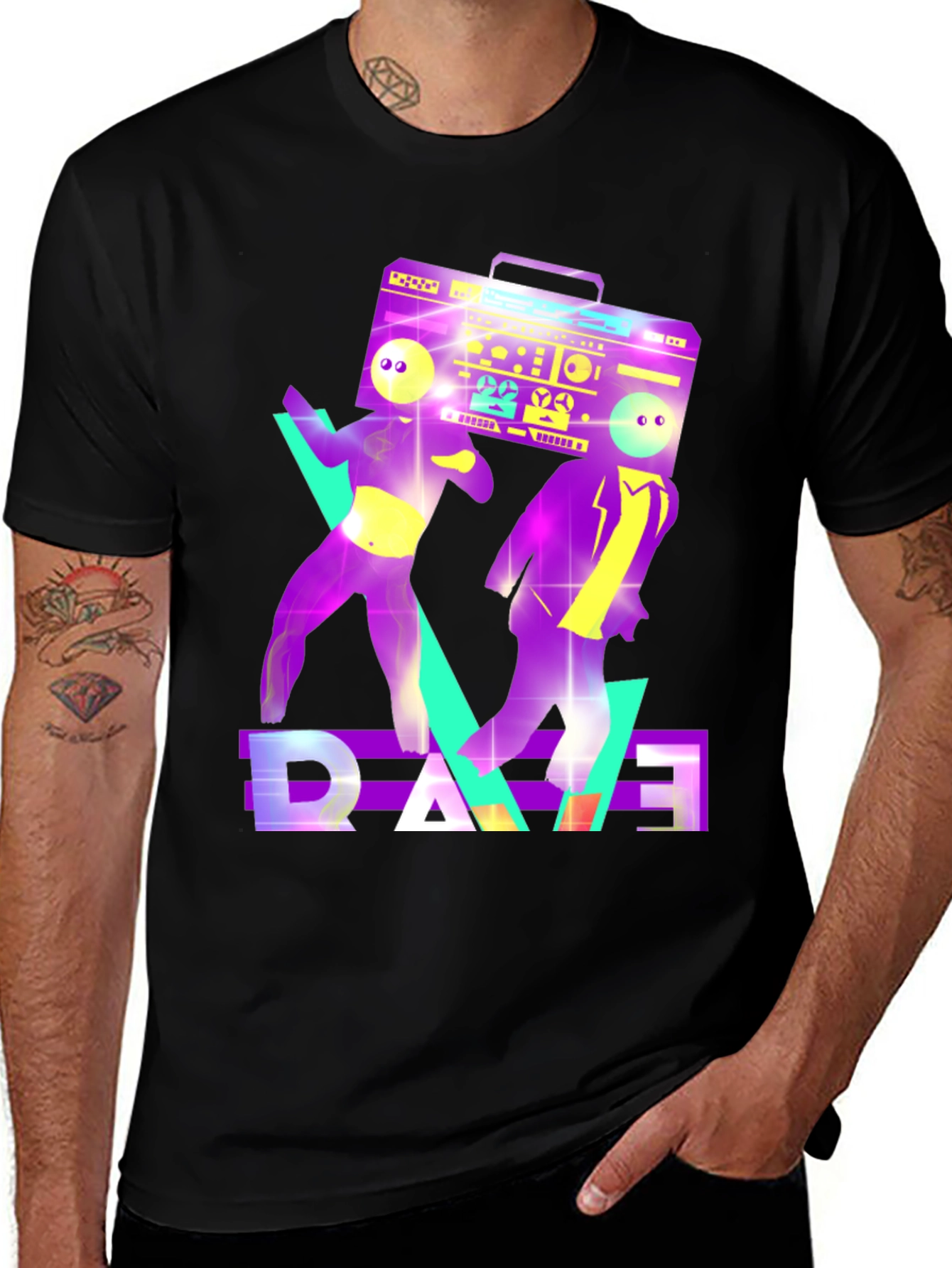 Variant 23 of Retro Rave Graphic T-Shirt