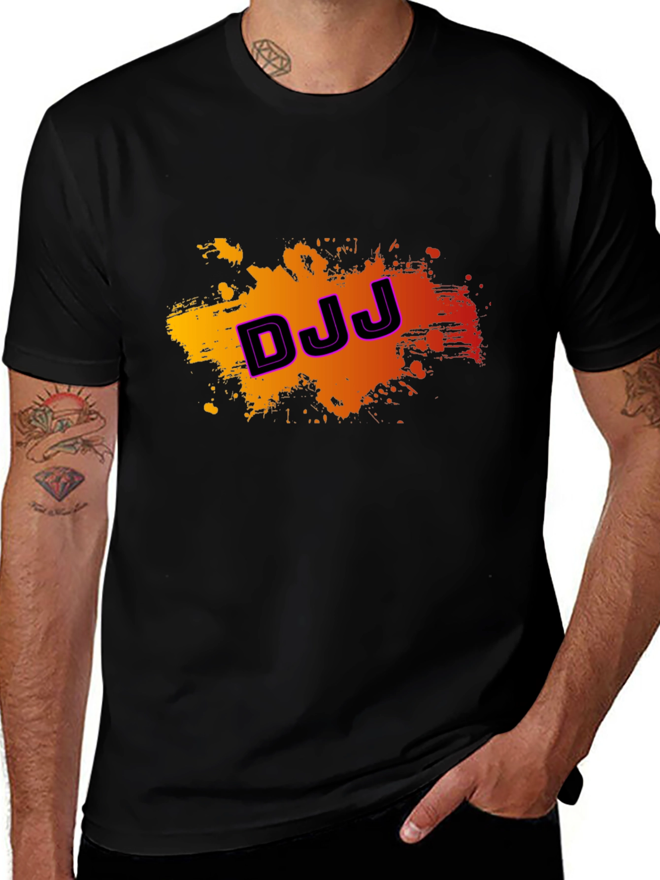 Variant 12 of DJJ Graphic Print Black Tee