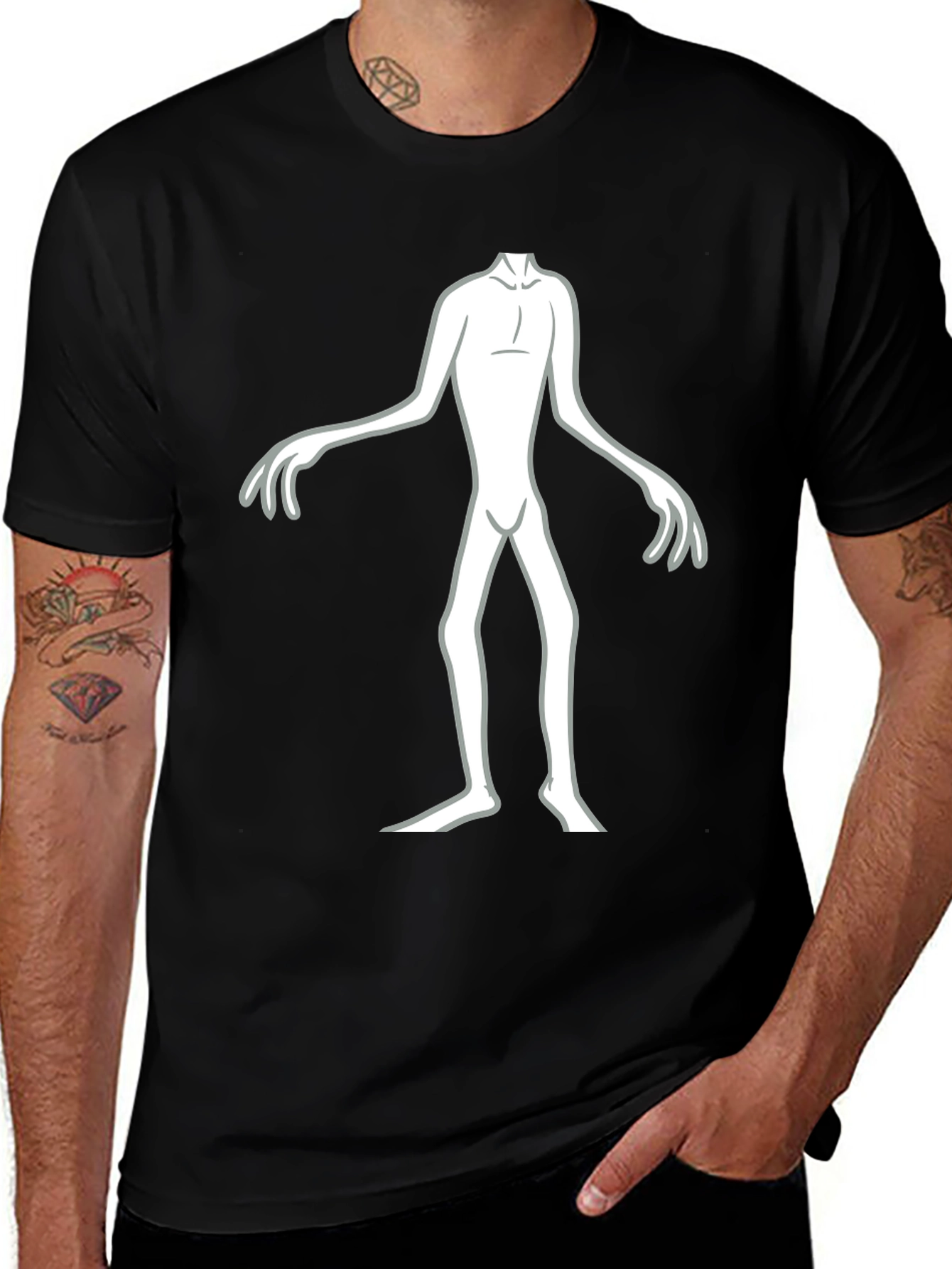 Variant 23 of Unique Graphic Tee - Abstract Figure Print