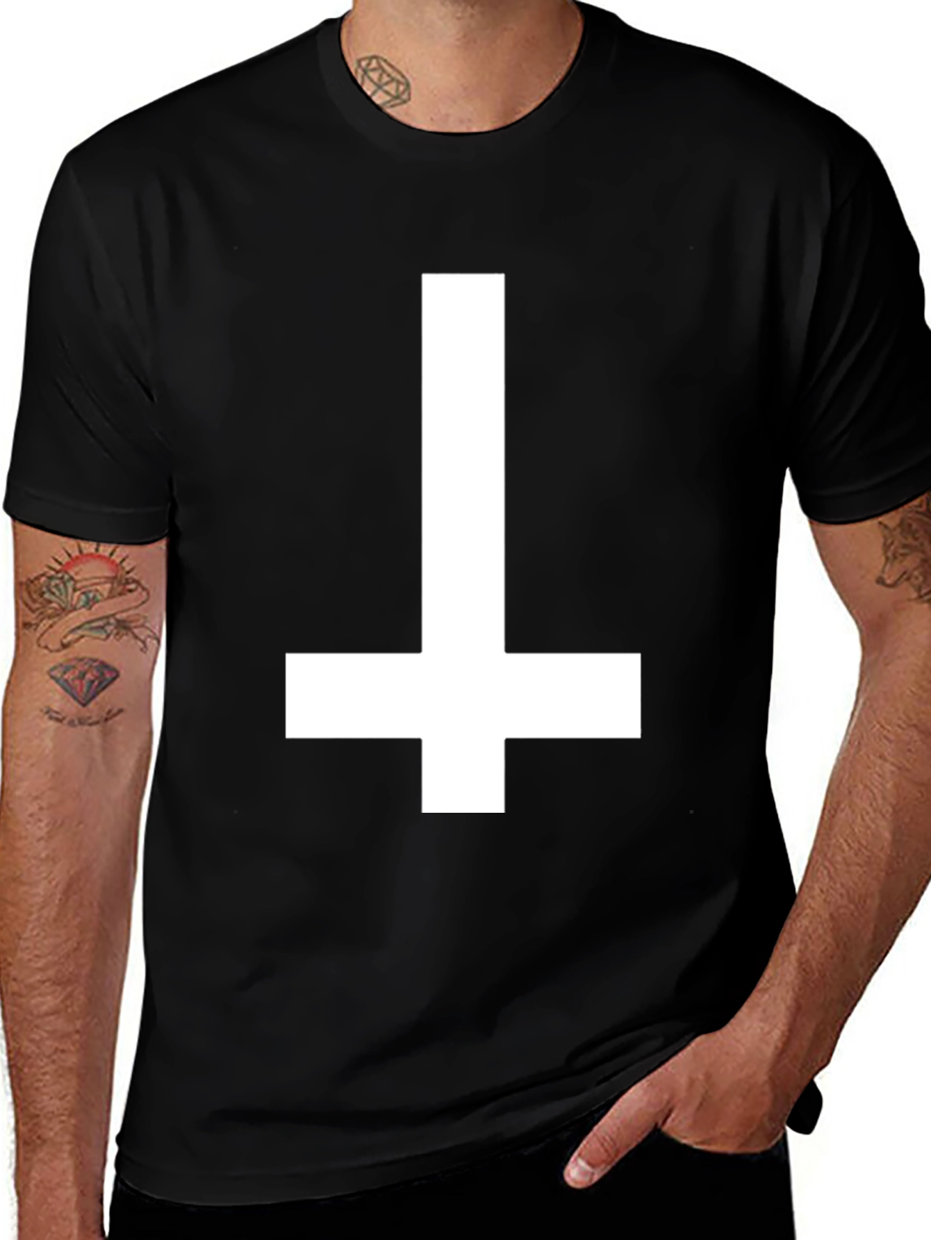 Inverted Cross Black T-Shirt