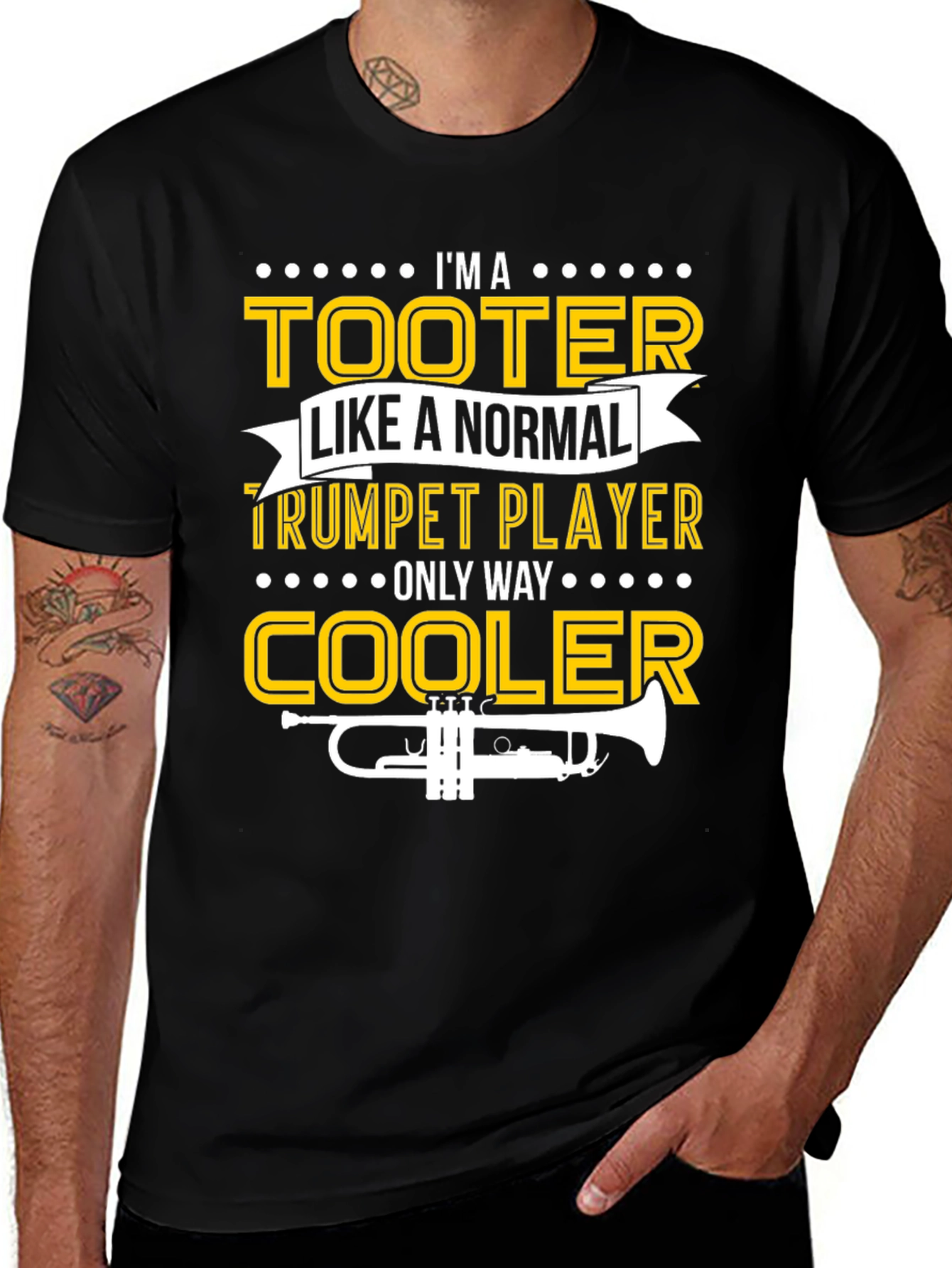 Variant 21 of Cooler Trumpet Player T-Shirt