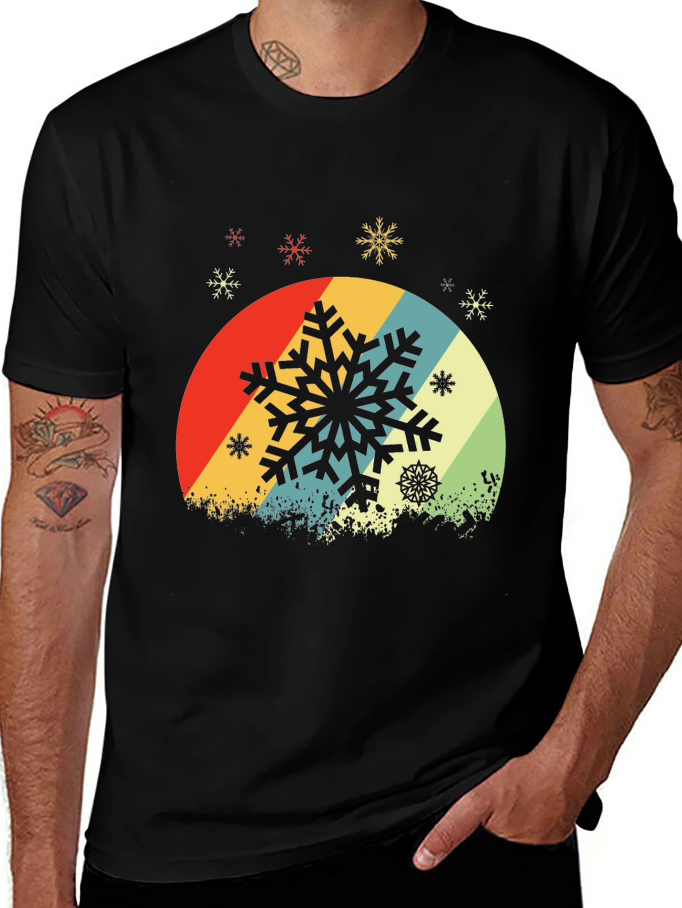 Variant 25 of Retro Snowflake Graphic Tee