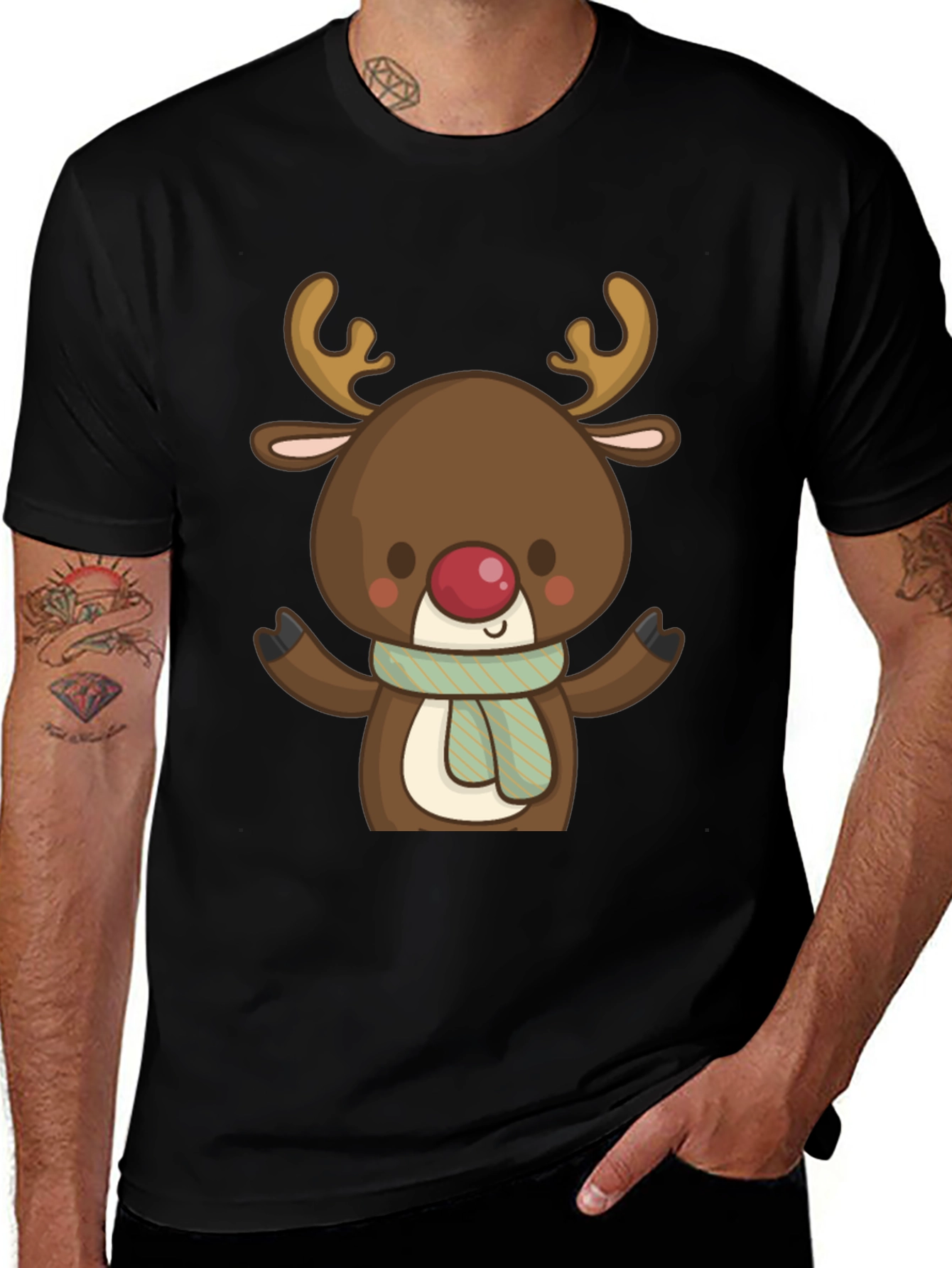 Variant 30 of Reindeer Graphic Tee - Holiday Fun!