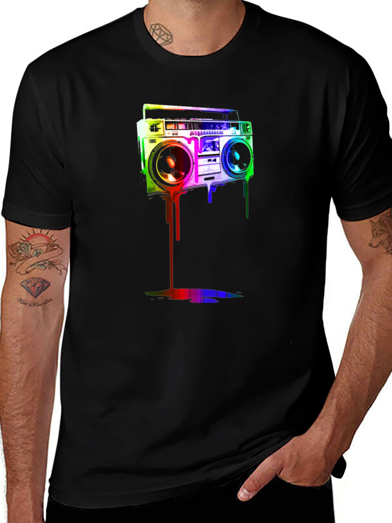 Variant 6 of Retro Boombox Graphic Tee - Cool Casual Style