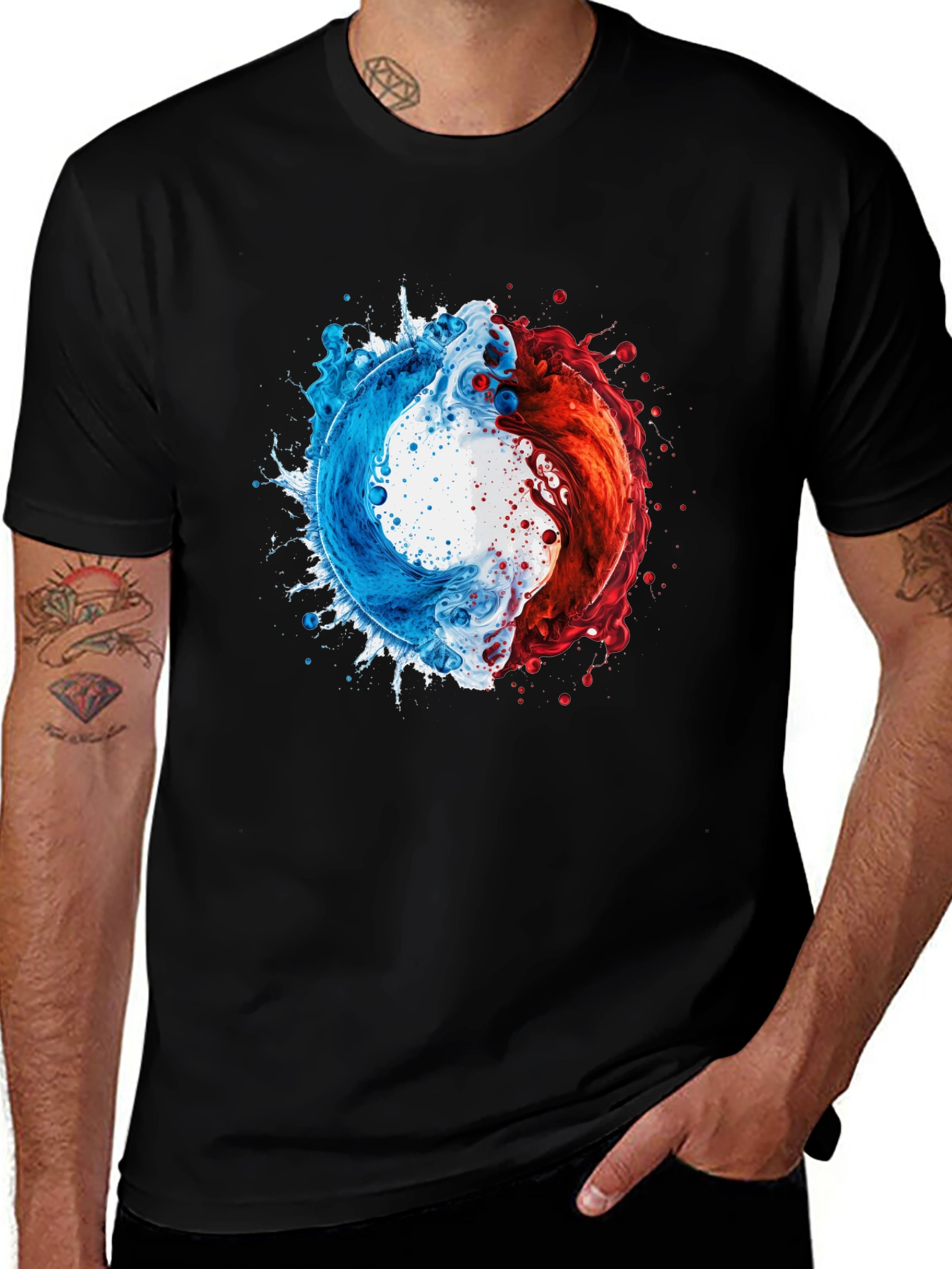 Variant 22 of Yin Yang Liquid Splash T-Shirt