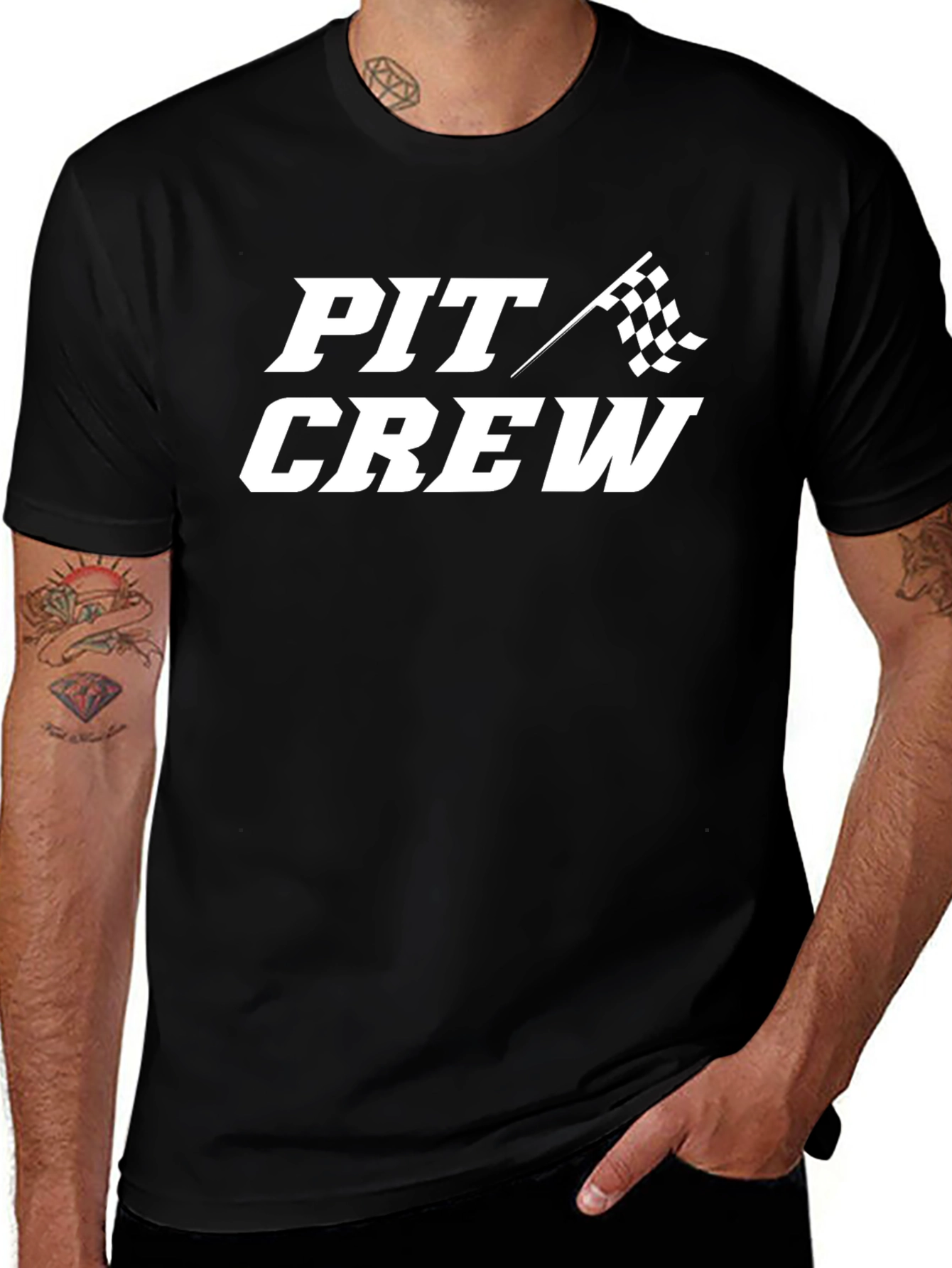 Variant 5 of Pit Crew Racing T-Shirt - Black