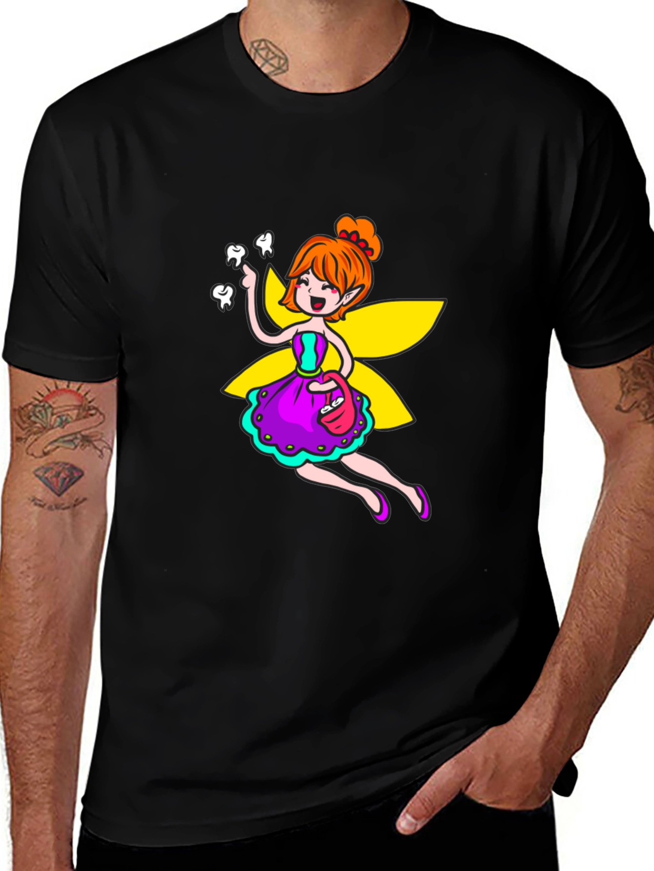 Variant 14 of Tooth Fairy Graphic T-Shirt - Unique Cartoon Design