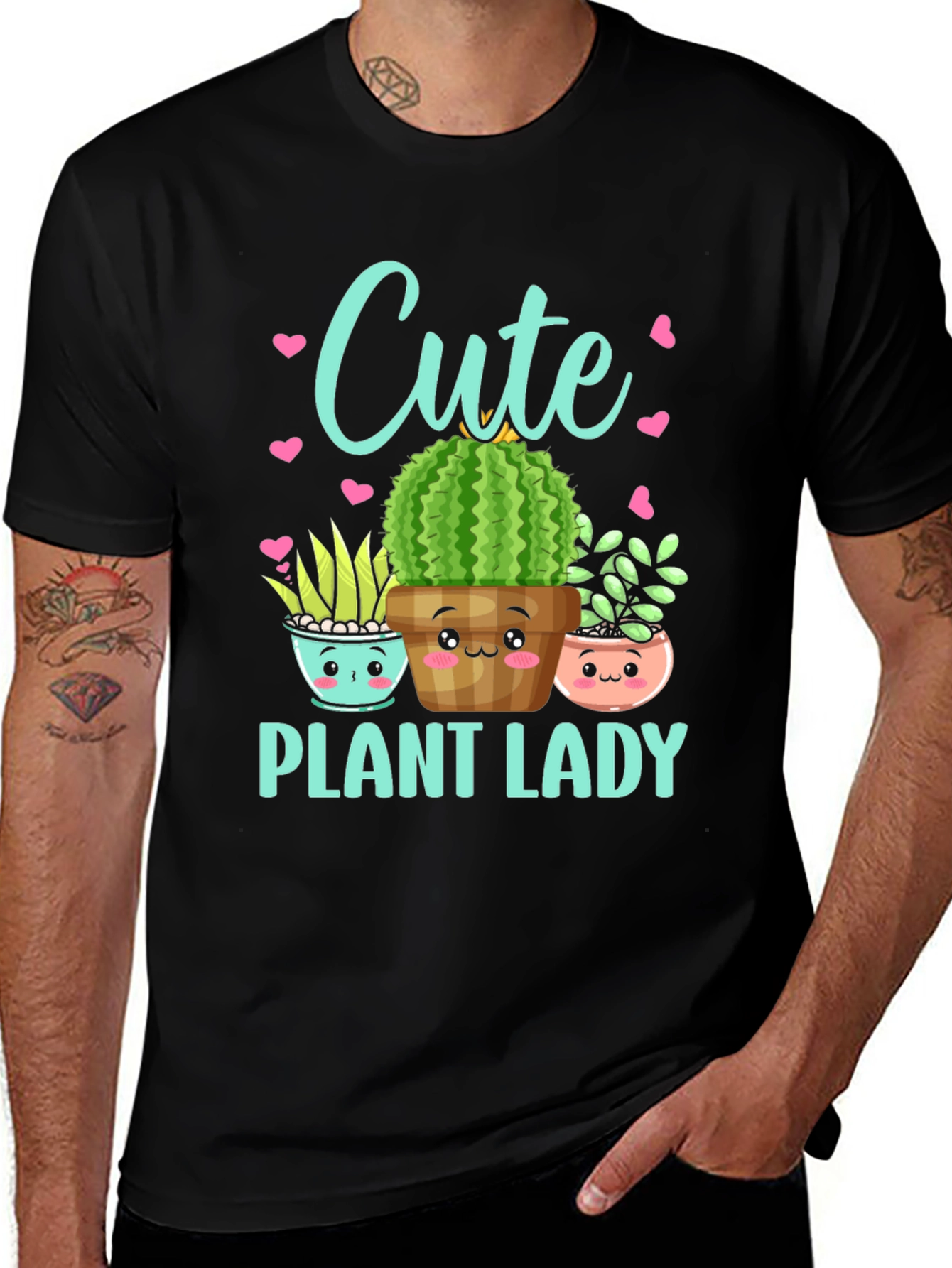 Variant 3 of Cute Plant Lady T-Shirt - Botanical Graphic Tee