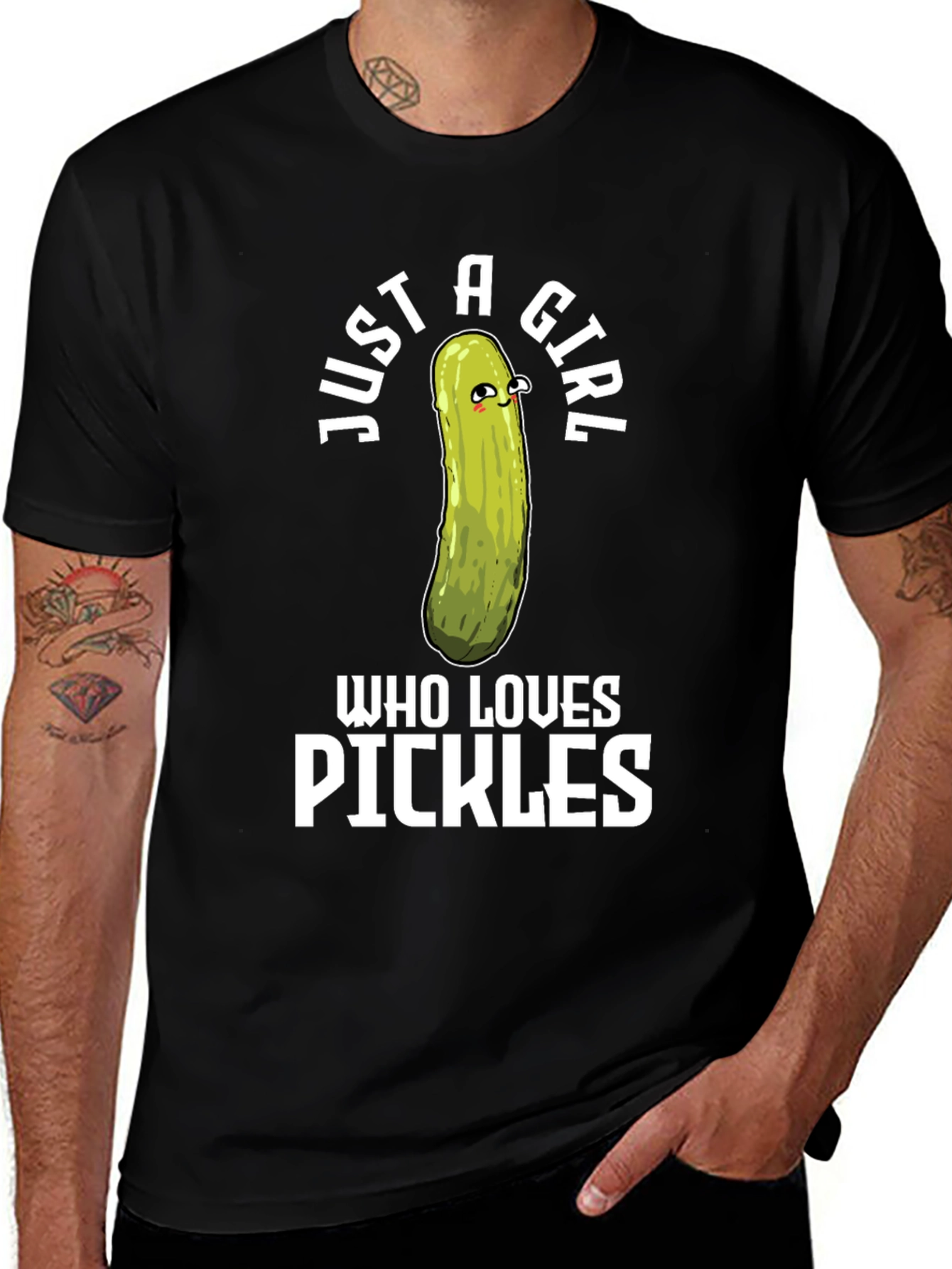 Variant 22 of Just a Girl Who Loves Pickles T-Shirt Funny Foodie Tee