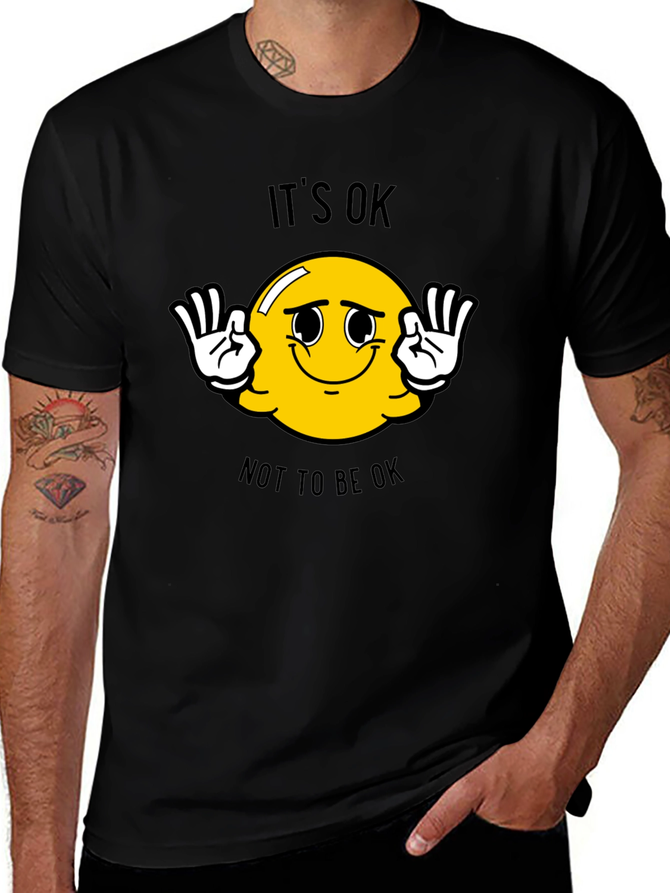 Variant 28 of It's OK T-Shirt - Smiley Face Graphic Tee