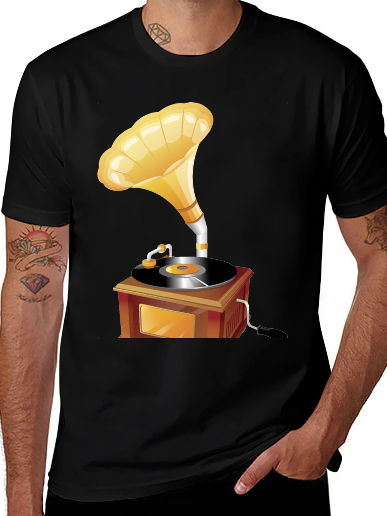 Vintage Gramophone Graphic Tee