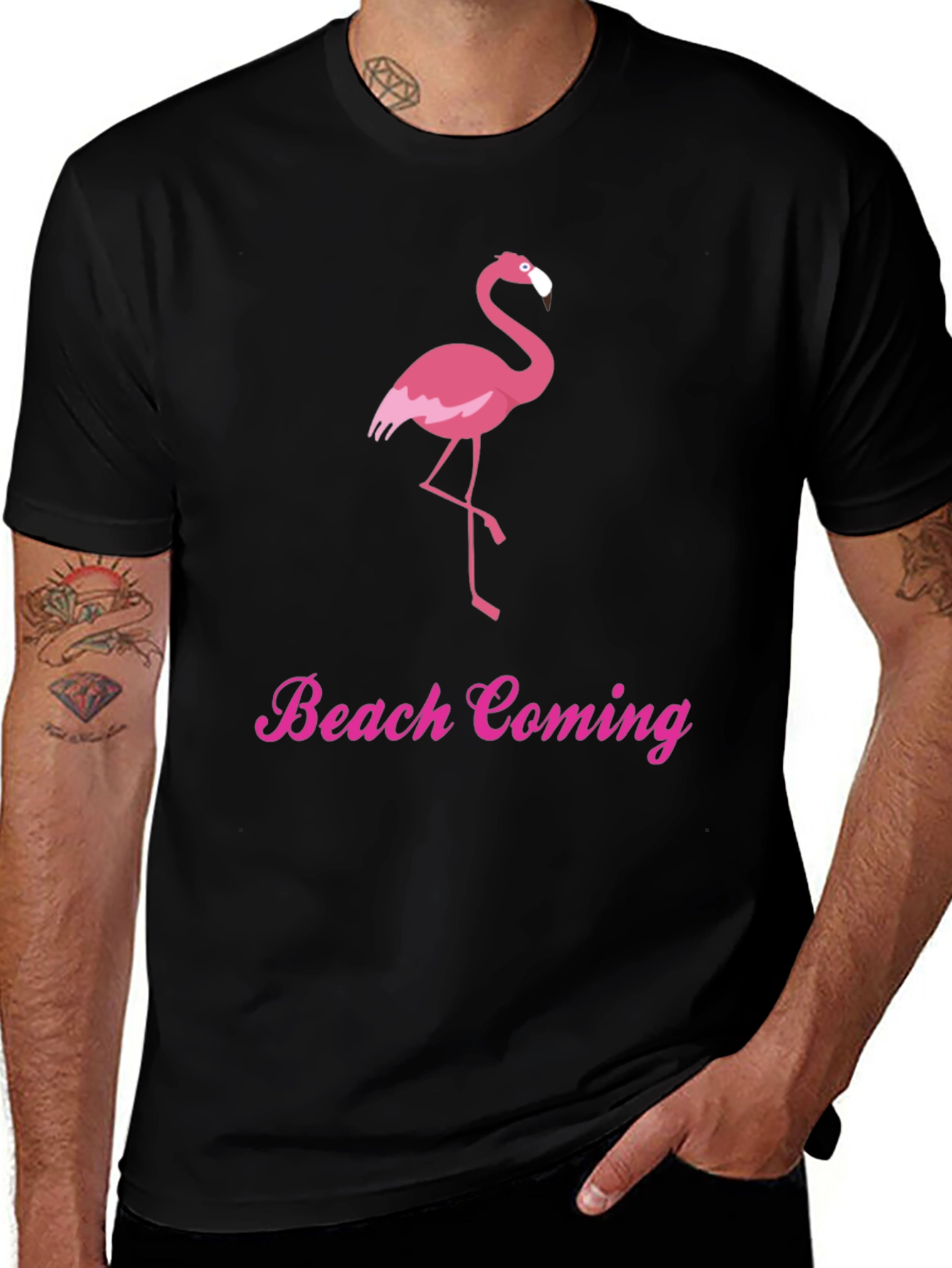 Variant 21 of Beach Coming Flamingo T-Shirt