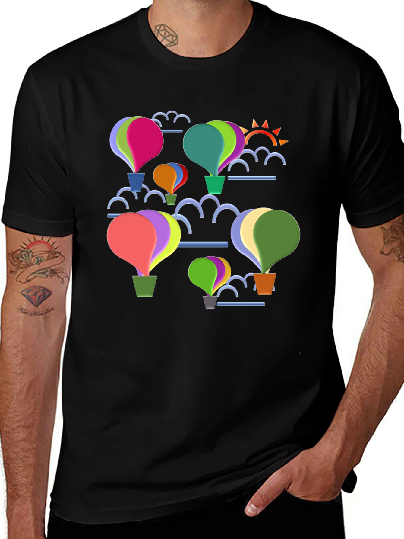 Variant 24 of Balloon Graphic Tee - Whimsical Design