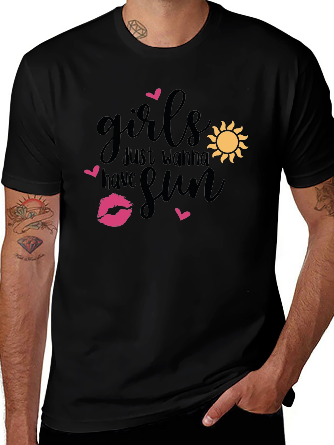 Variant 21 of Girls Just Wanna Have Sun Graphic Tee - Trendy Women's T-Shirt