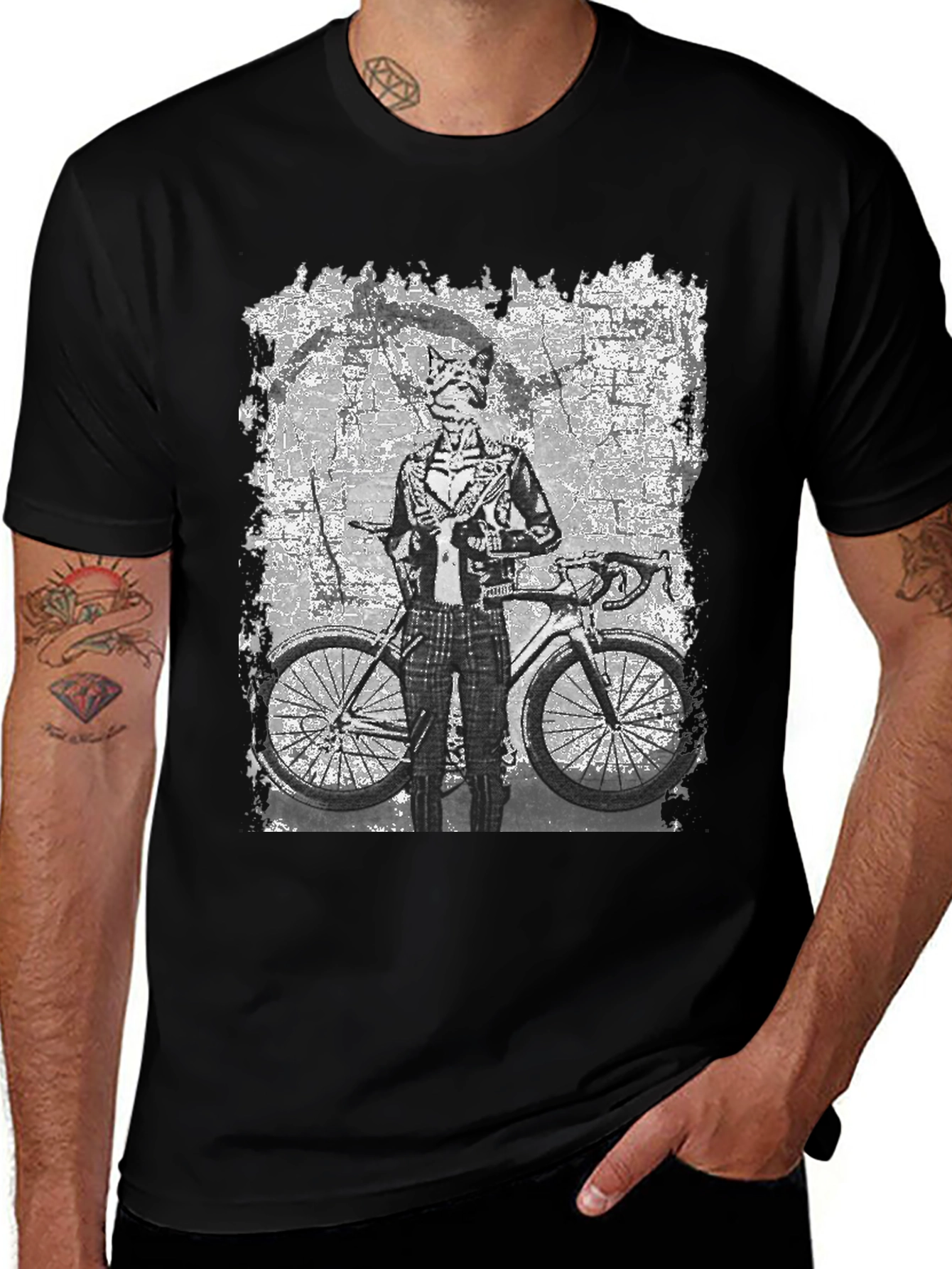 Variant 23 of Cool Cat Biker T-Shirt