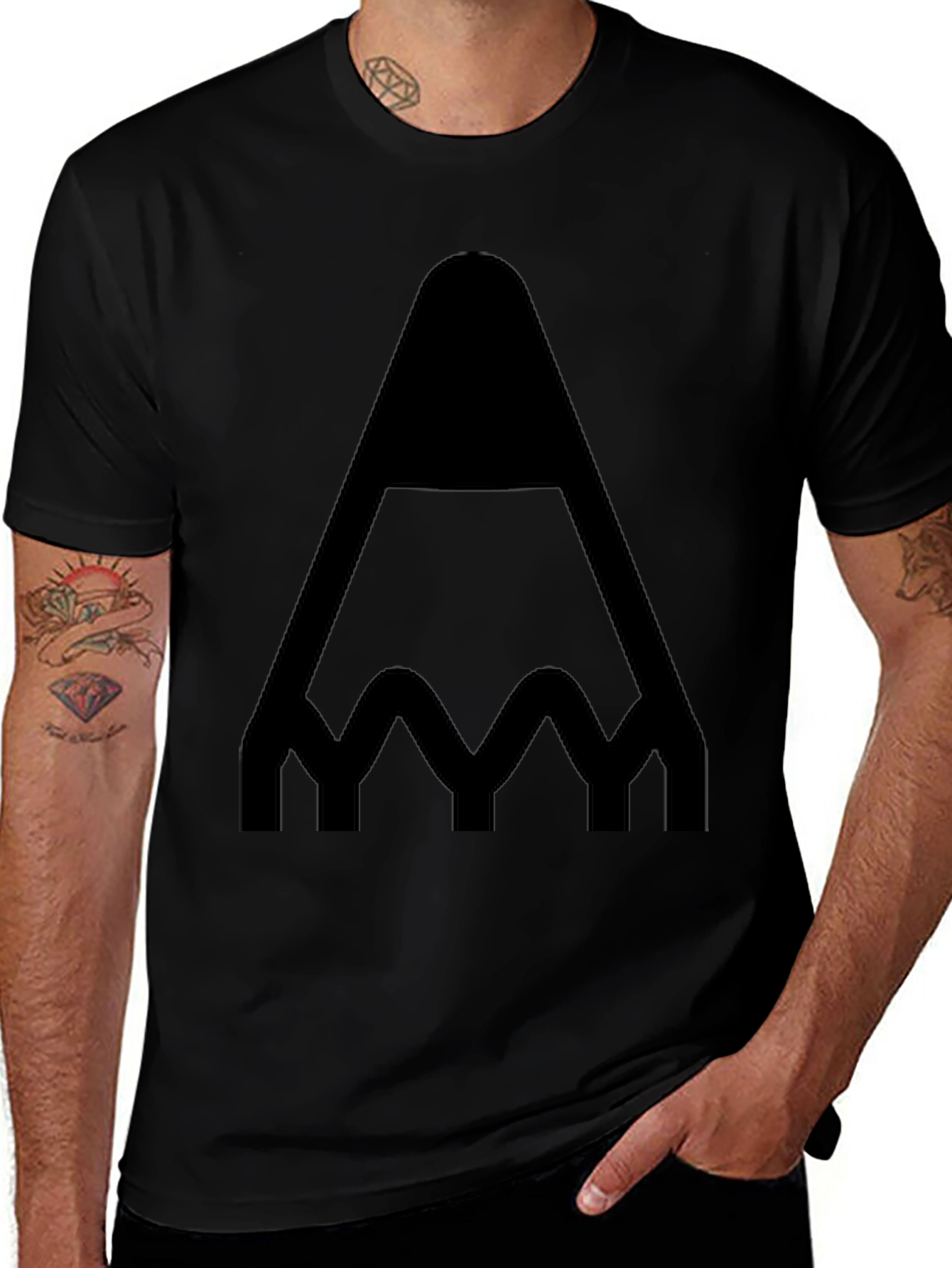 Variant 16 of Abstract Geometric Black Graphic Tee