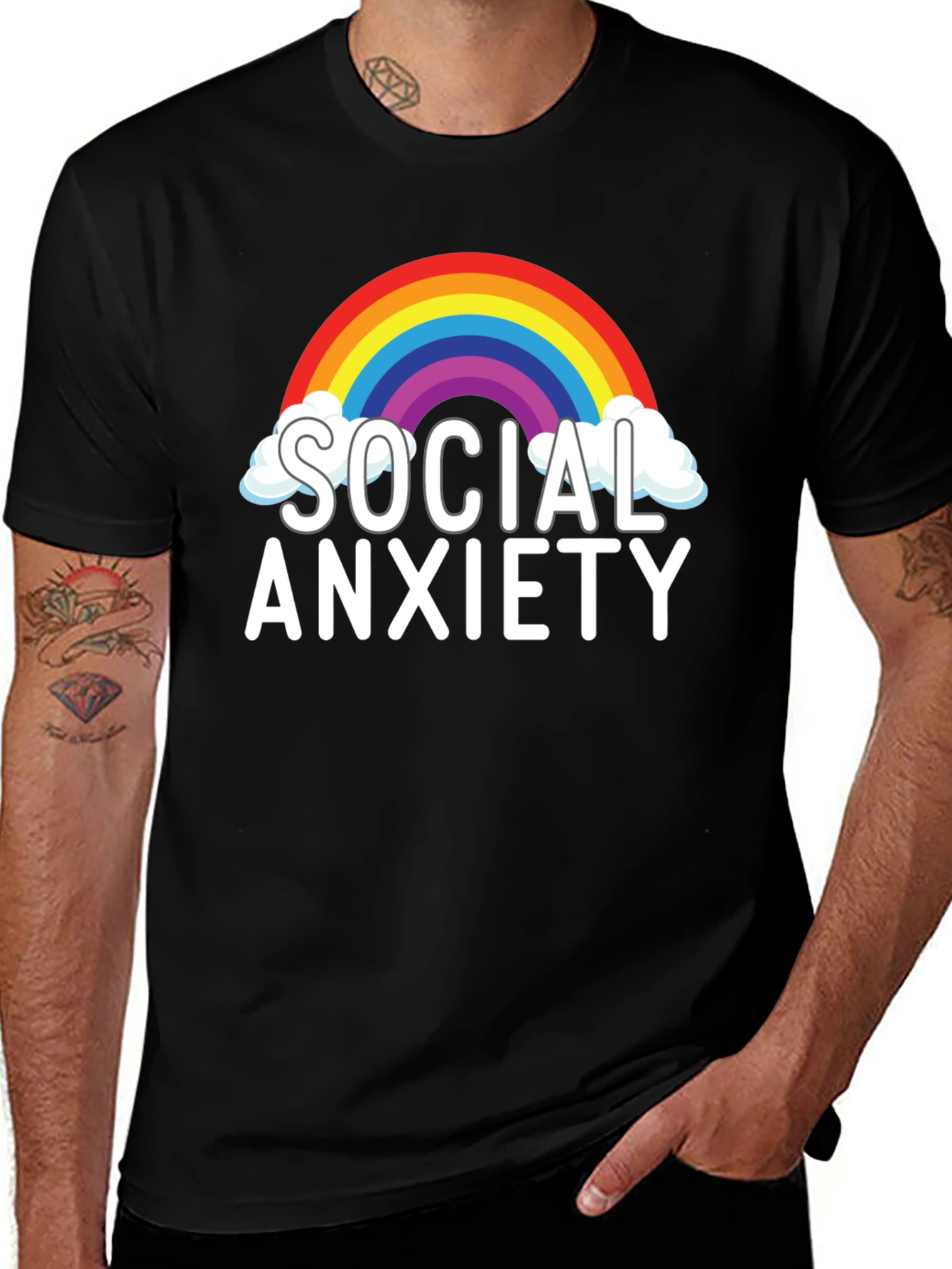 Social Anxiety Rainbow T-Shirt
