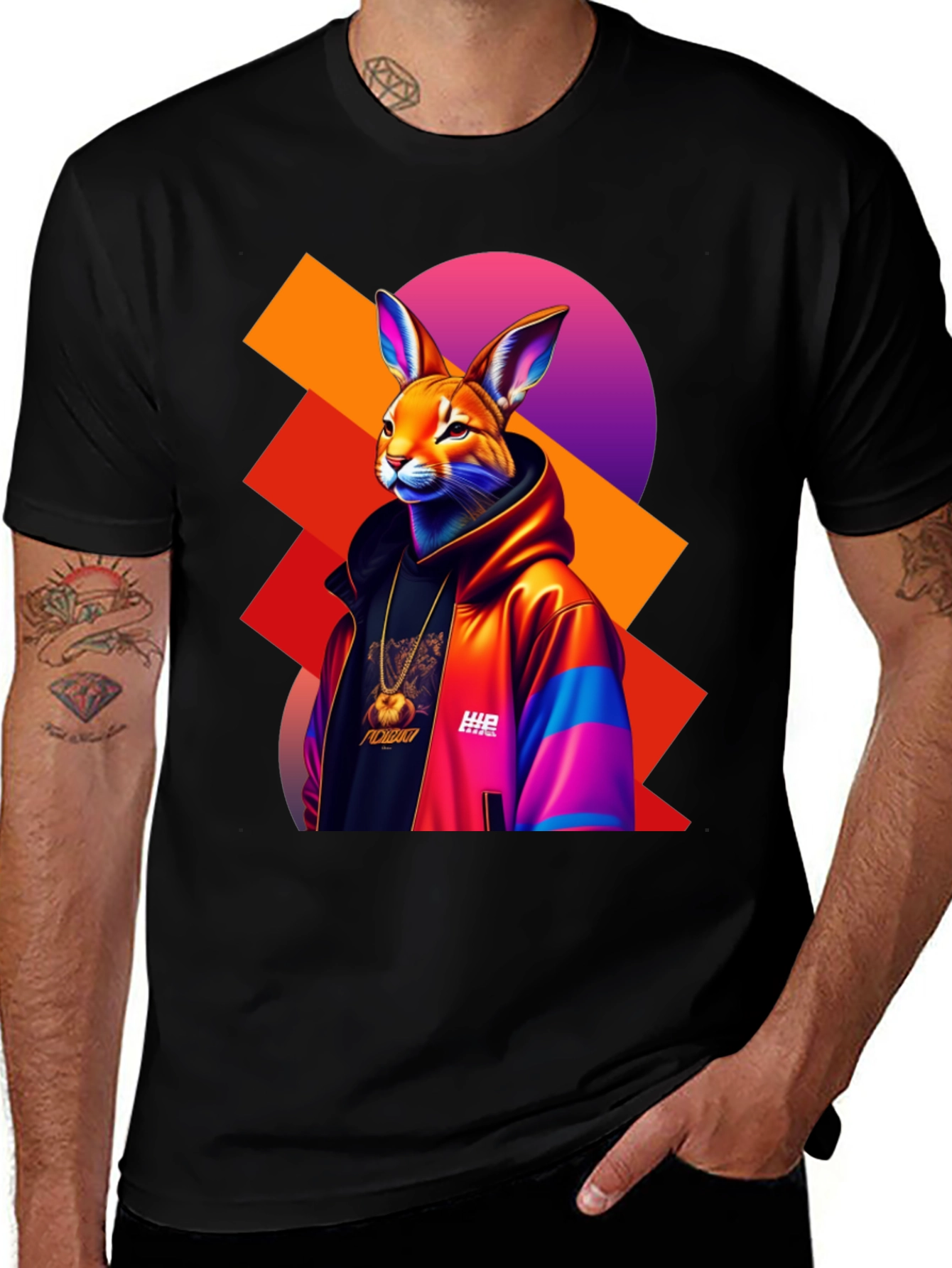 Variant 12 of Urban Style Rabbit Graphic Tee