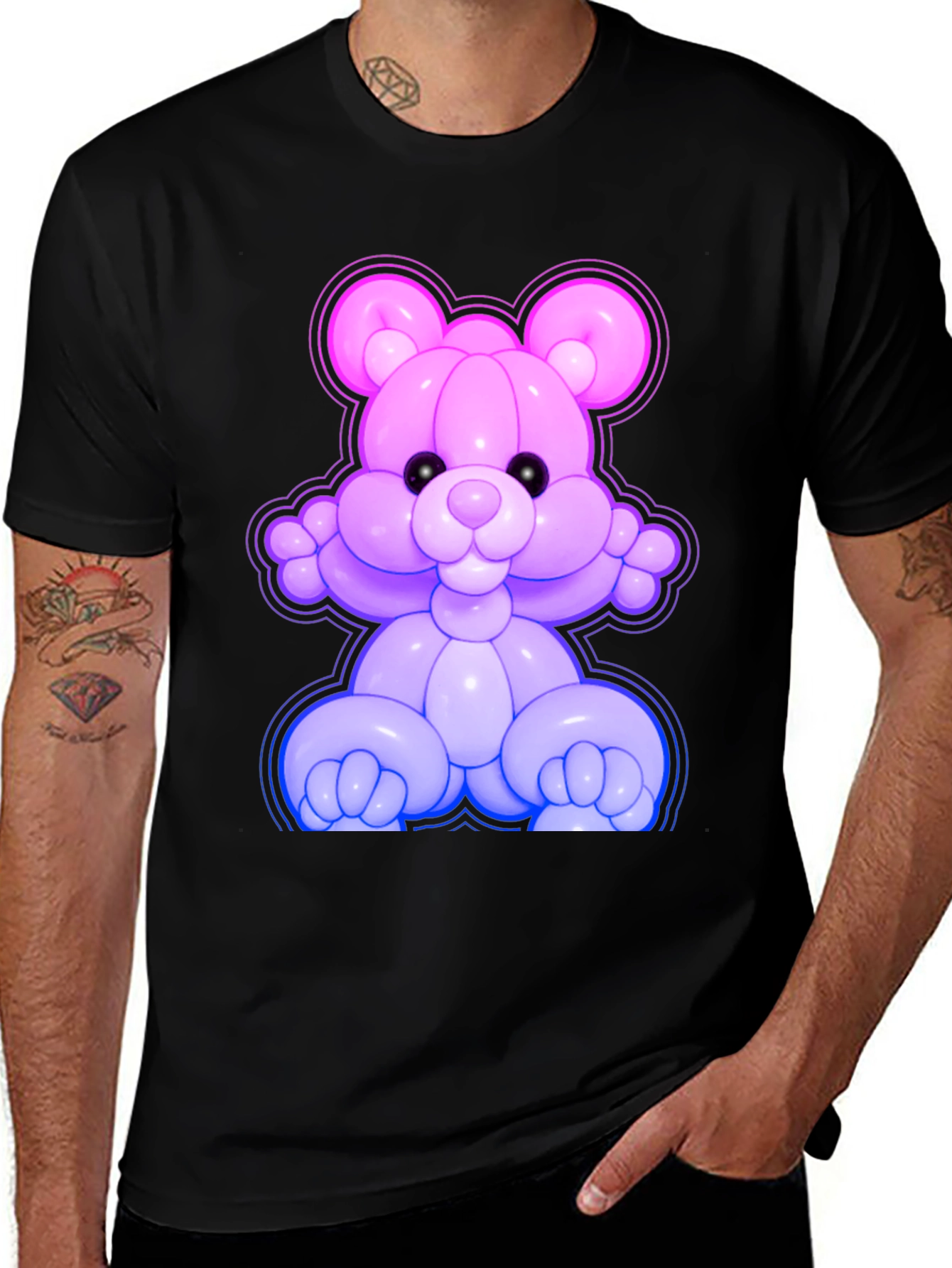 Variant 25 of Balloon Bear Graphic Tee - Fun & Unique!