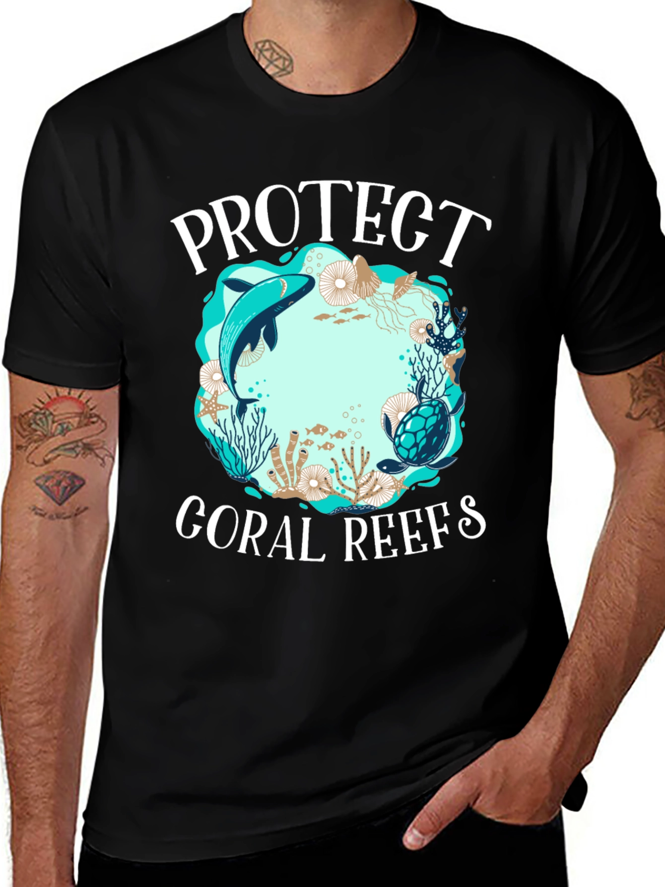Variant 28 of Protect Coral Reefs T-Shirt - Save the Ocean