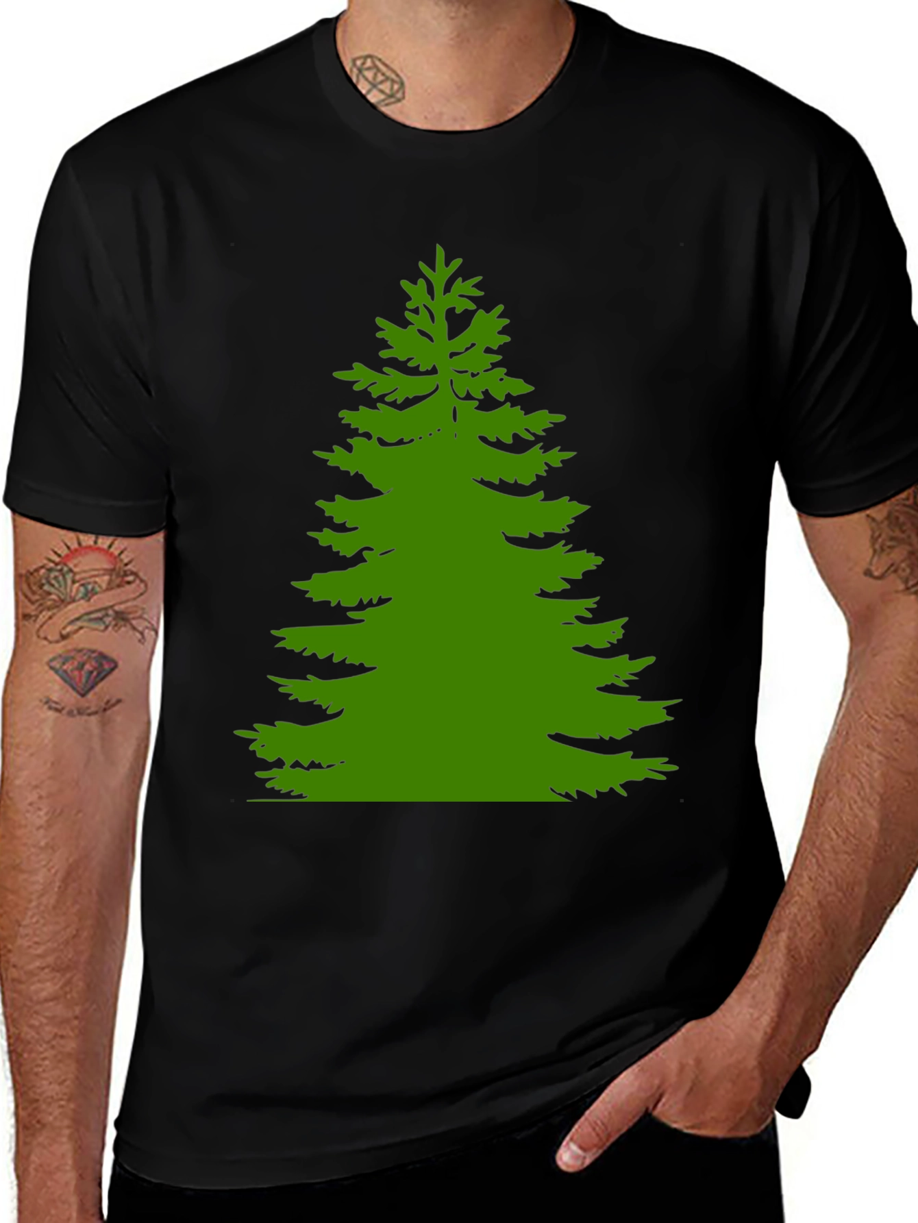 Variant 17 of Evergreen Tree Graphic T-Shirt - Nature Lover Tee