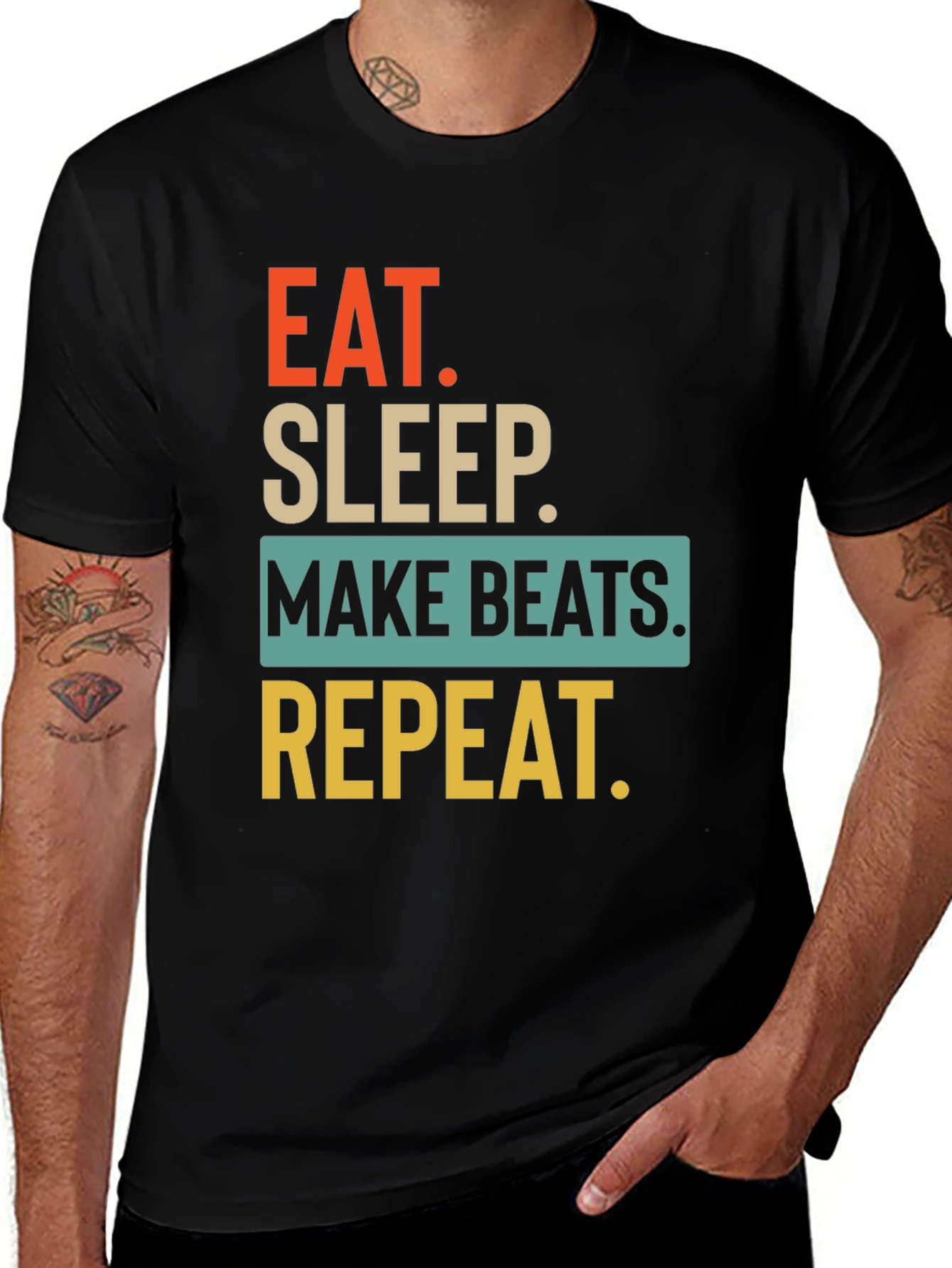 Eat Sleep Make Beats Repeat Graphic Tee