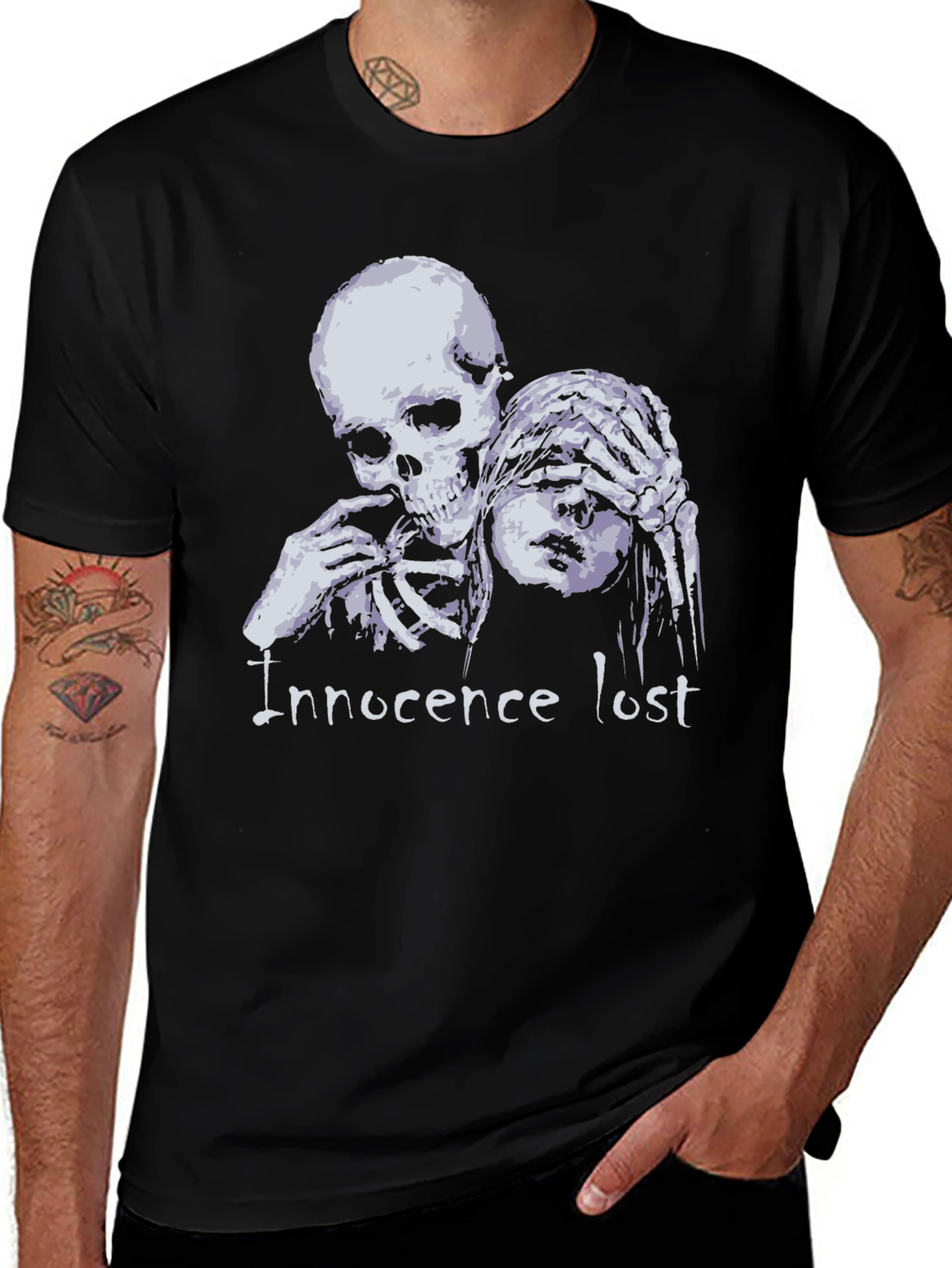 Variant 9 of Innocence Lost Graphic Tee - Edgy Dark Humor Shirt