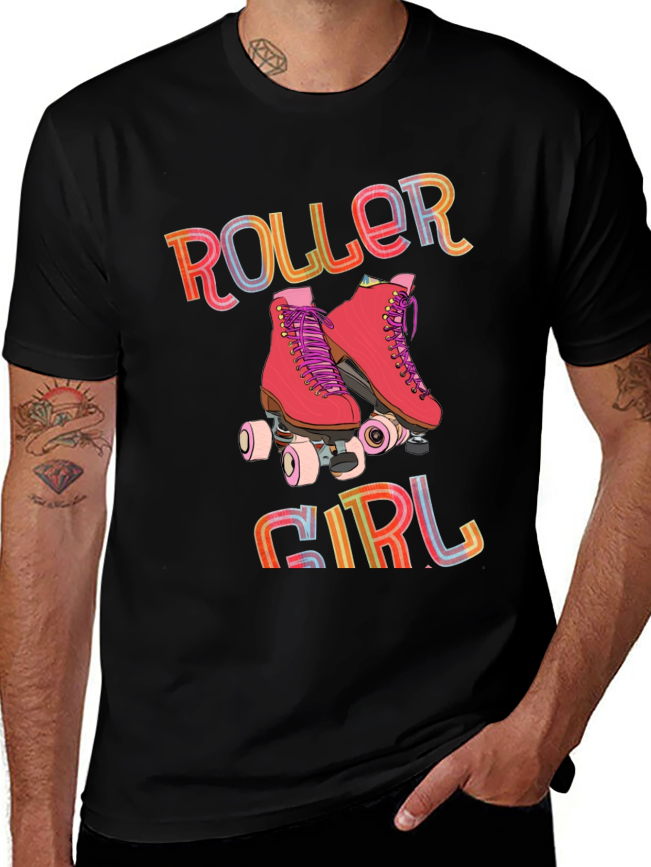 Variant 6 of Roller Girl Graphic Tee - Retro Skate T-Shirt
