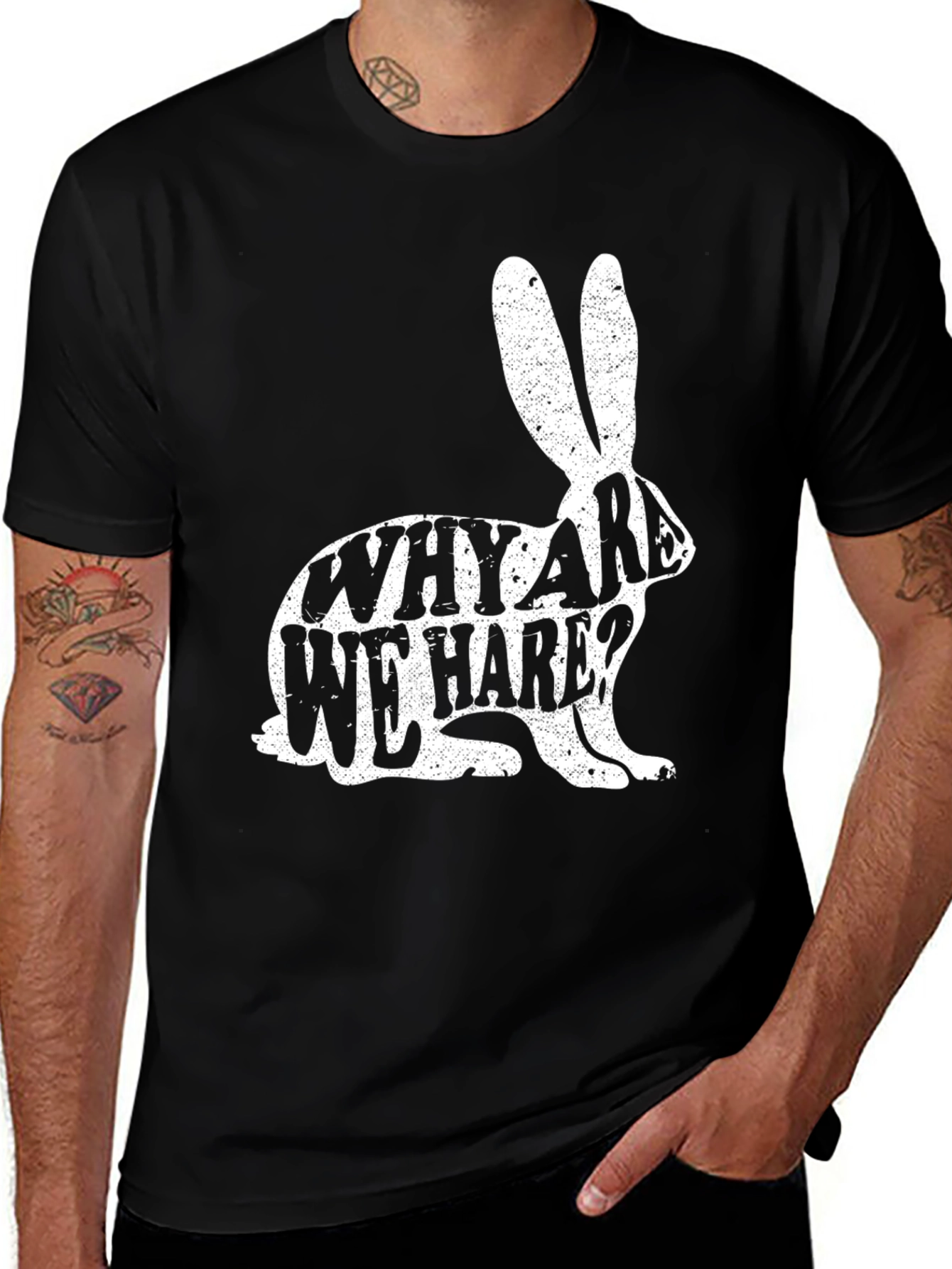 Variant 13 of Why Are We Hare? Funny Bunny Rabbit T-Shirt