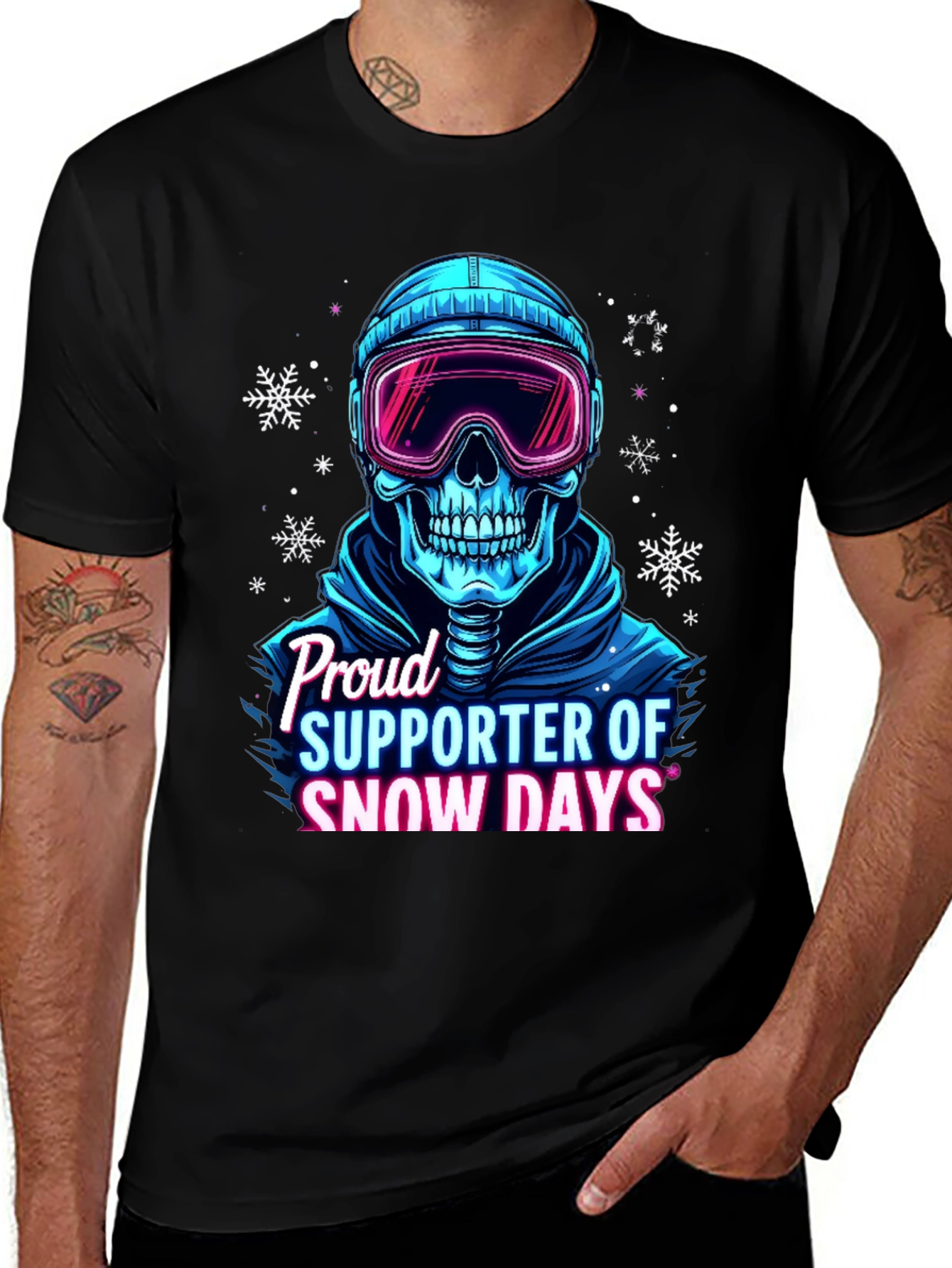 Variant 26 of Snow Days Skull T-Shirt
