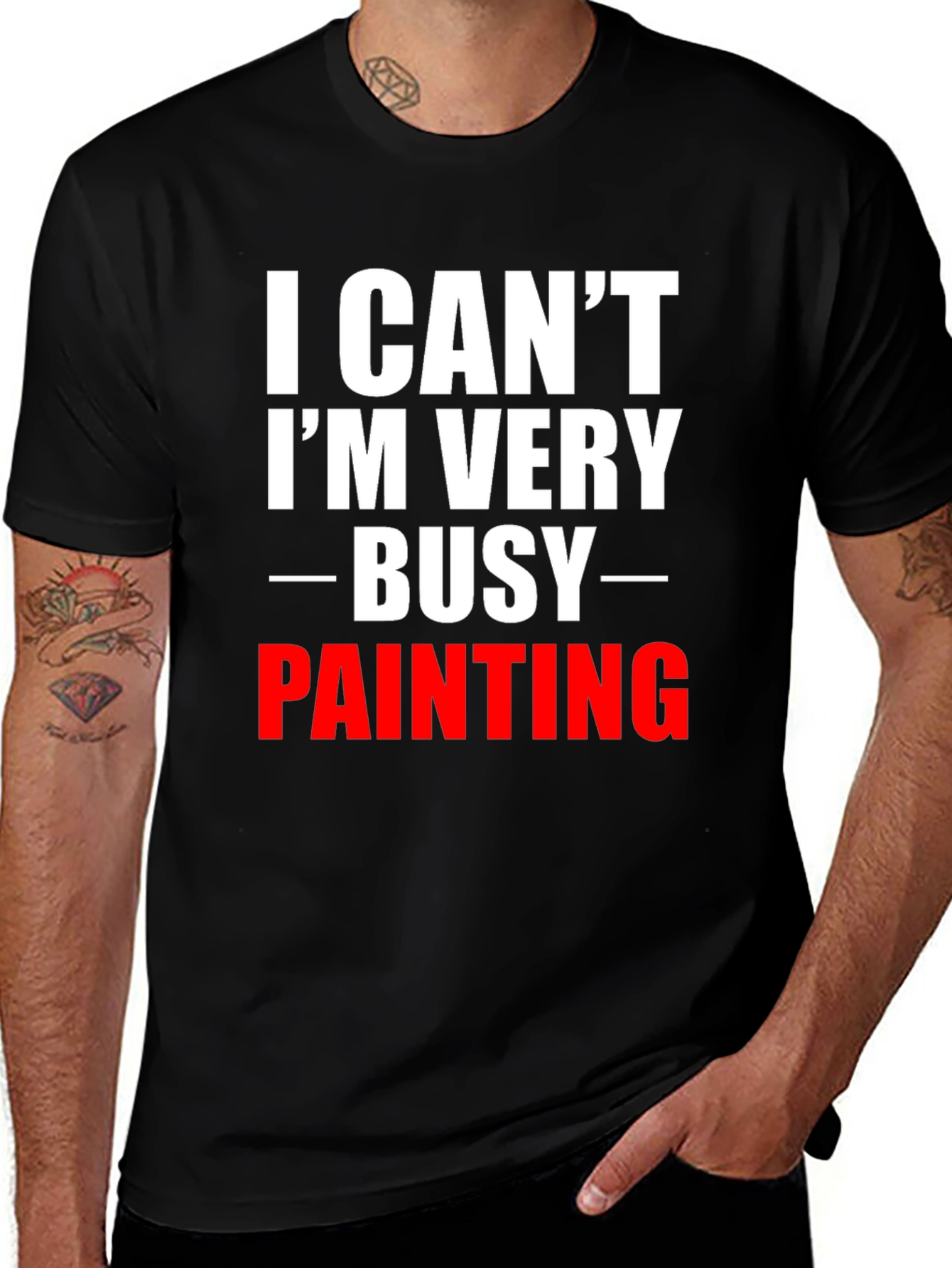 Variant 2 of Funny Painter T-Shirt - I Can't, I'm Very Busy Painting