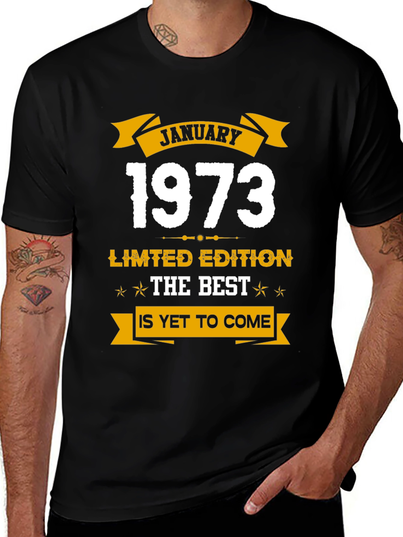 Variant 27 of January 1973 Limited Edition Birthday T-Shirt