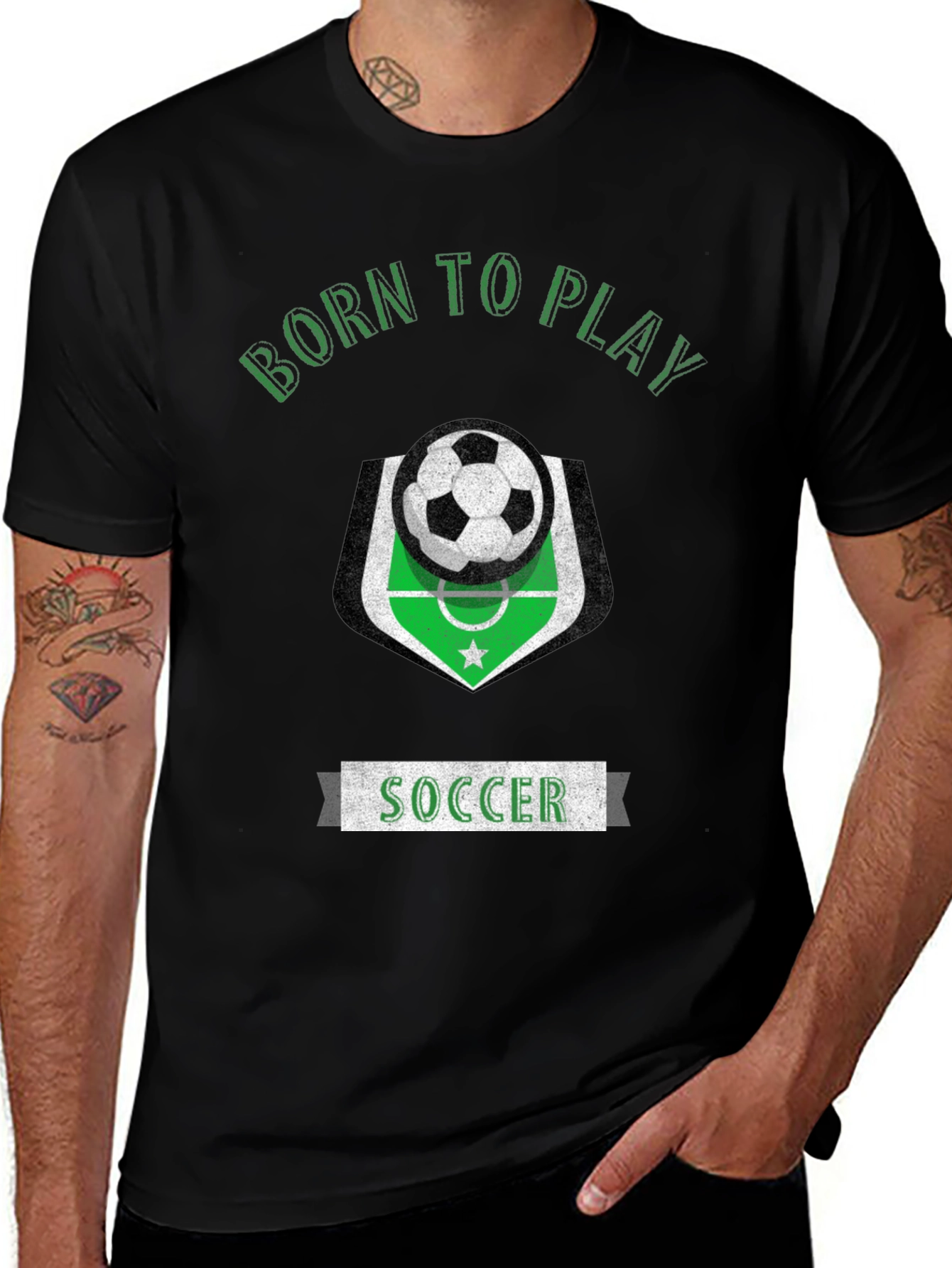 Variant 24 of Born to Play Soccer T-Shirt