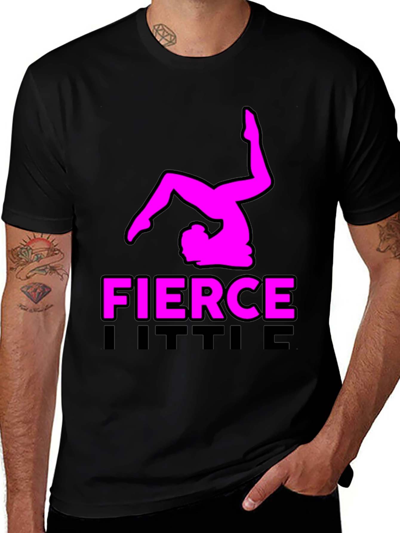 Fierce Little Gymnast Black T-Shirt