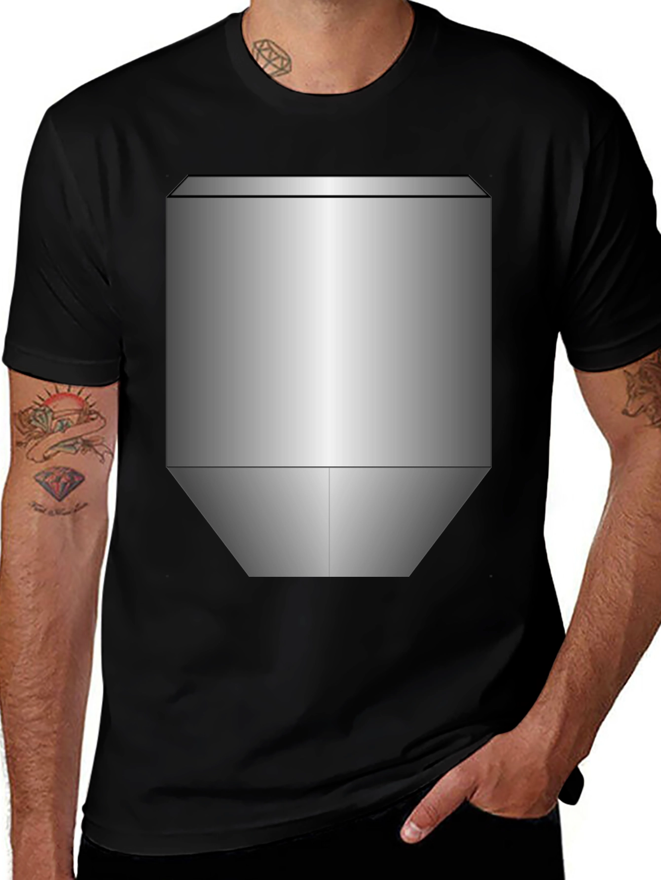 Modern Metallic Block Graphic Tee