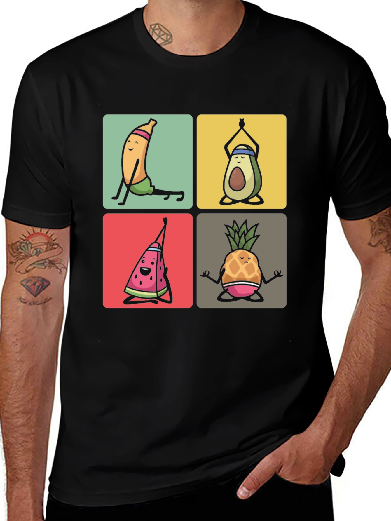 Variant 4 of Yoga Fruit T-Shirt - Quirky & Comfortable Tee