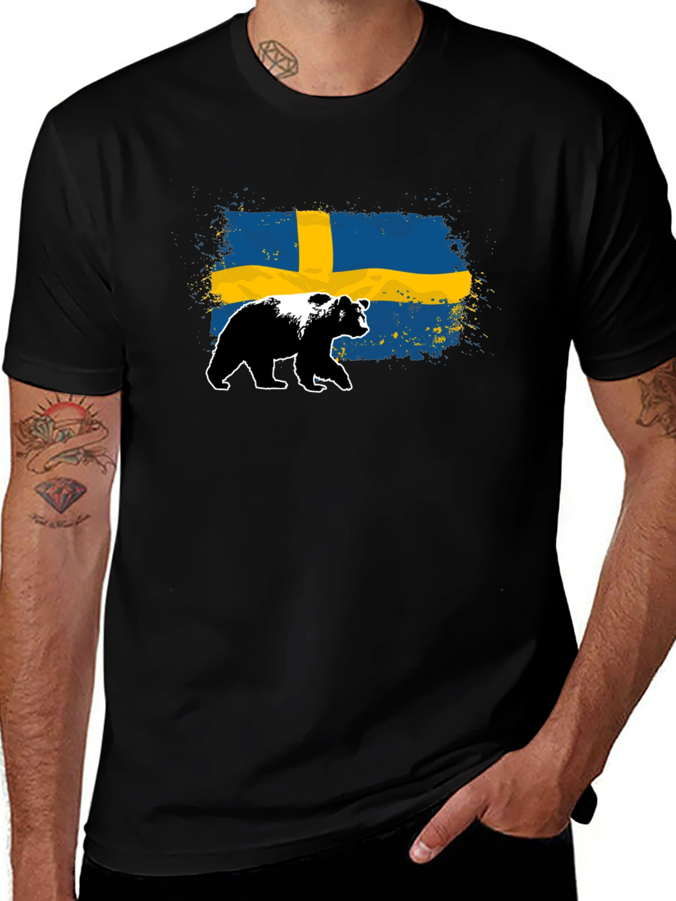 Sweden Bear Flag T-Shirt