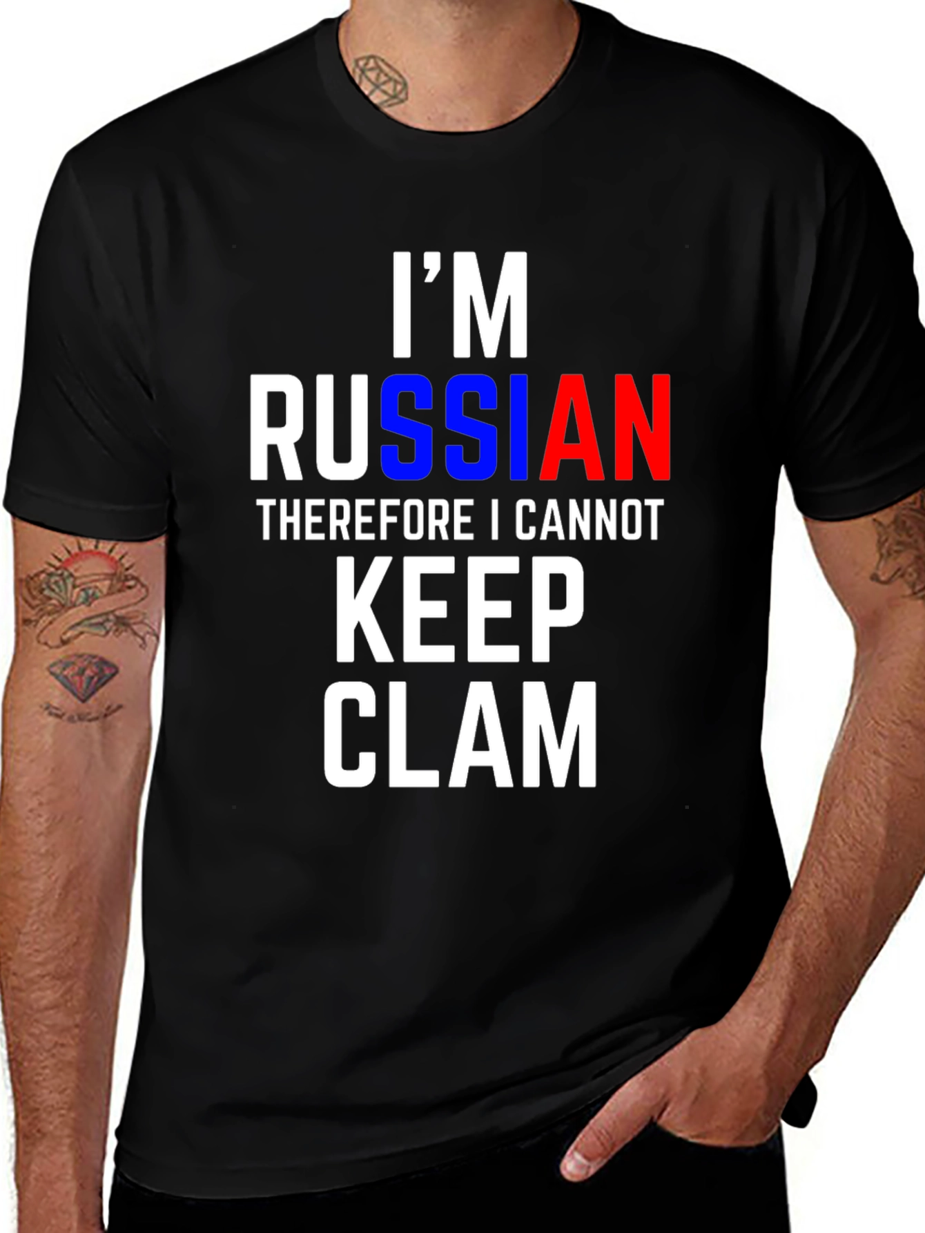 Variant 25 of Funny Russian Pride T-Shirt - Keep Clam