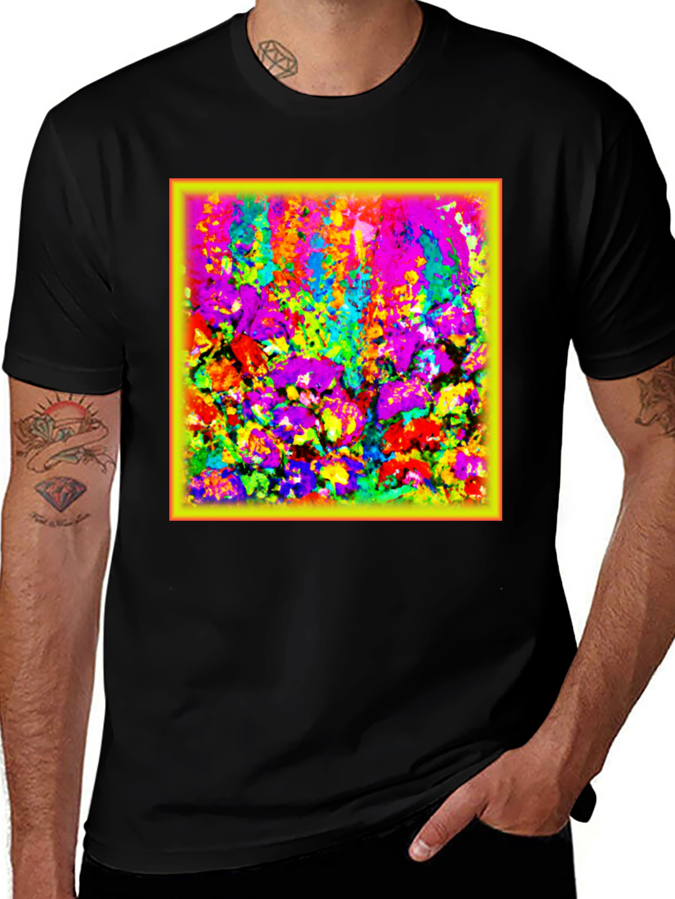 Variant 24 of Abstract Art T-Shirt: Vibrant Expression