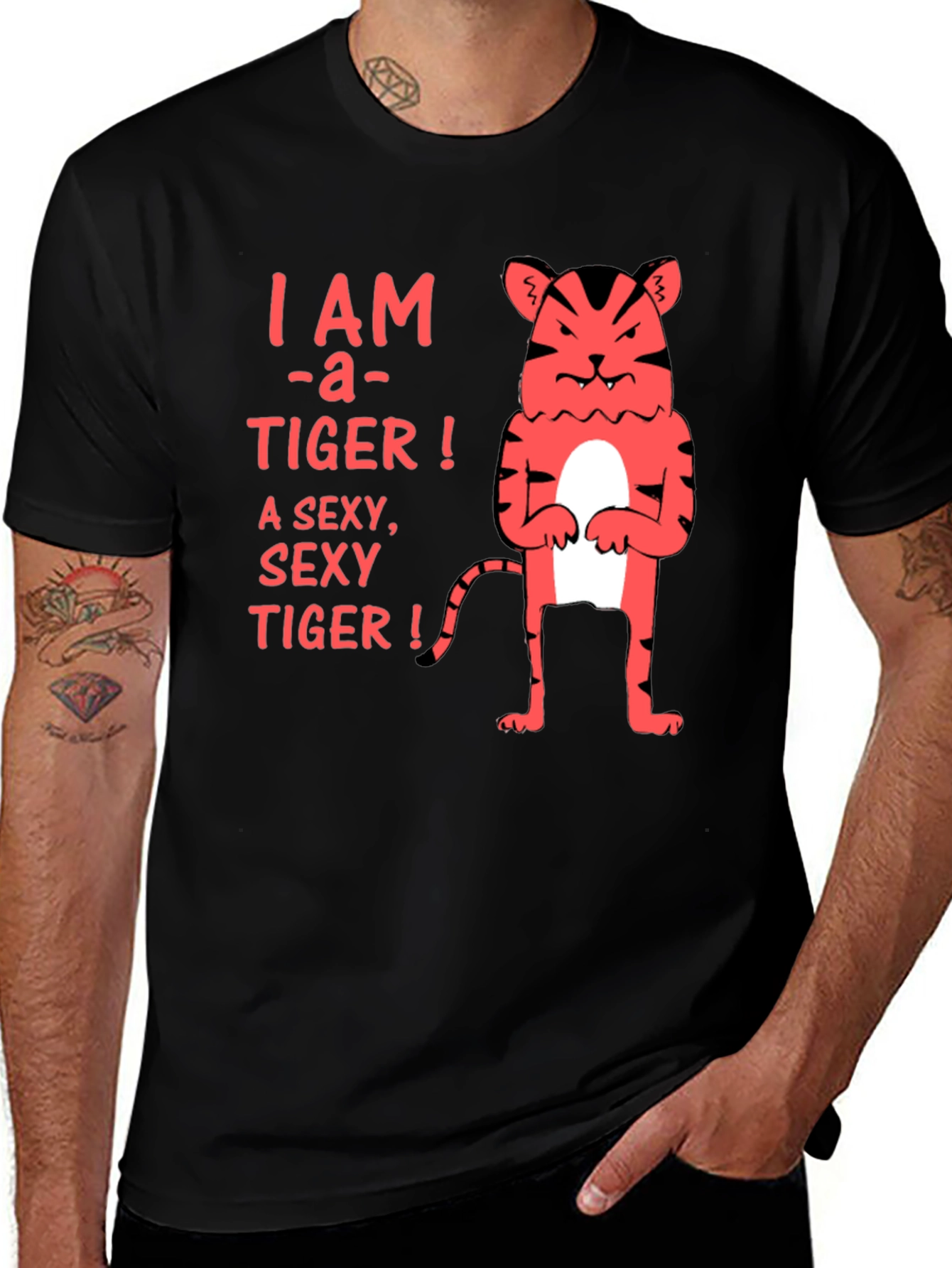 Variant 26 of I am a Sexy Tiger! Graphic T-Shirt