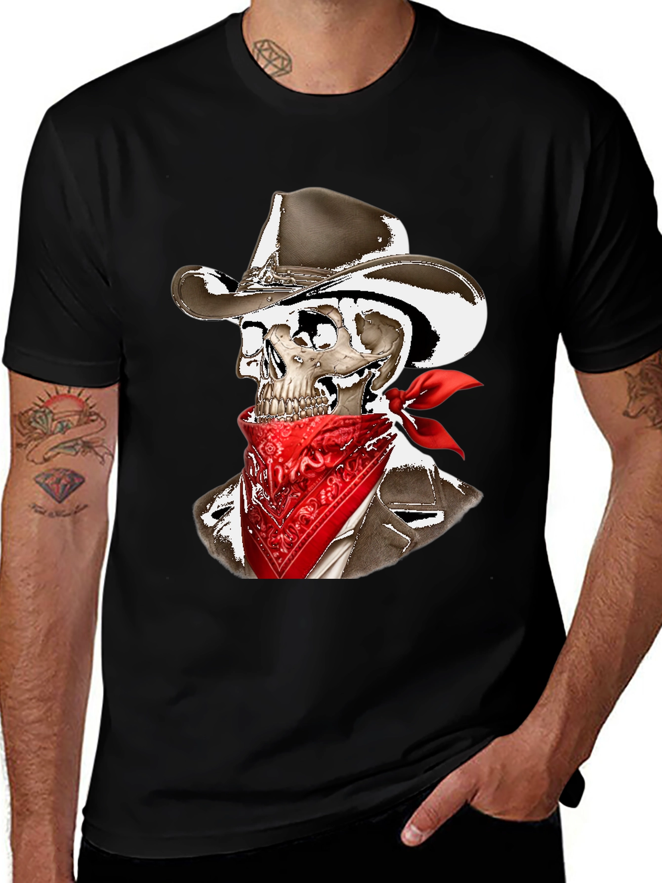 Variant 10 of Cowboy Skeleton Graphic Tee