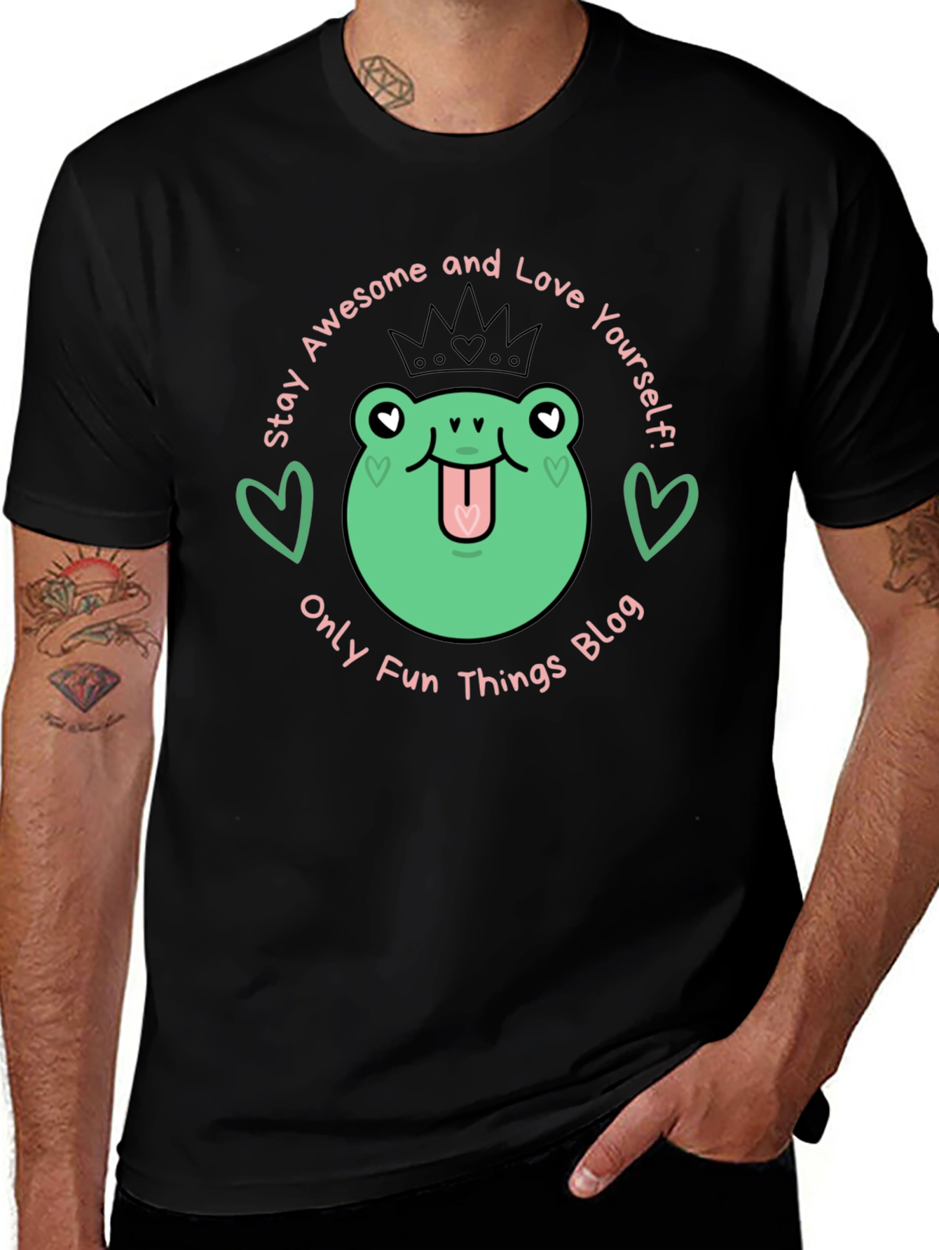 Variant 12 of Stay Awesome Frog Graphic Tee - Fun Blog
