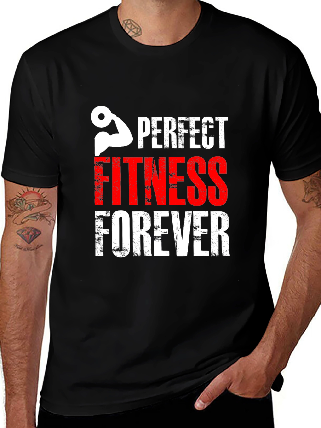 Variant 2 of Perfect Fitness Forever Black T-Shirt
