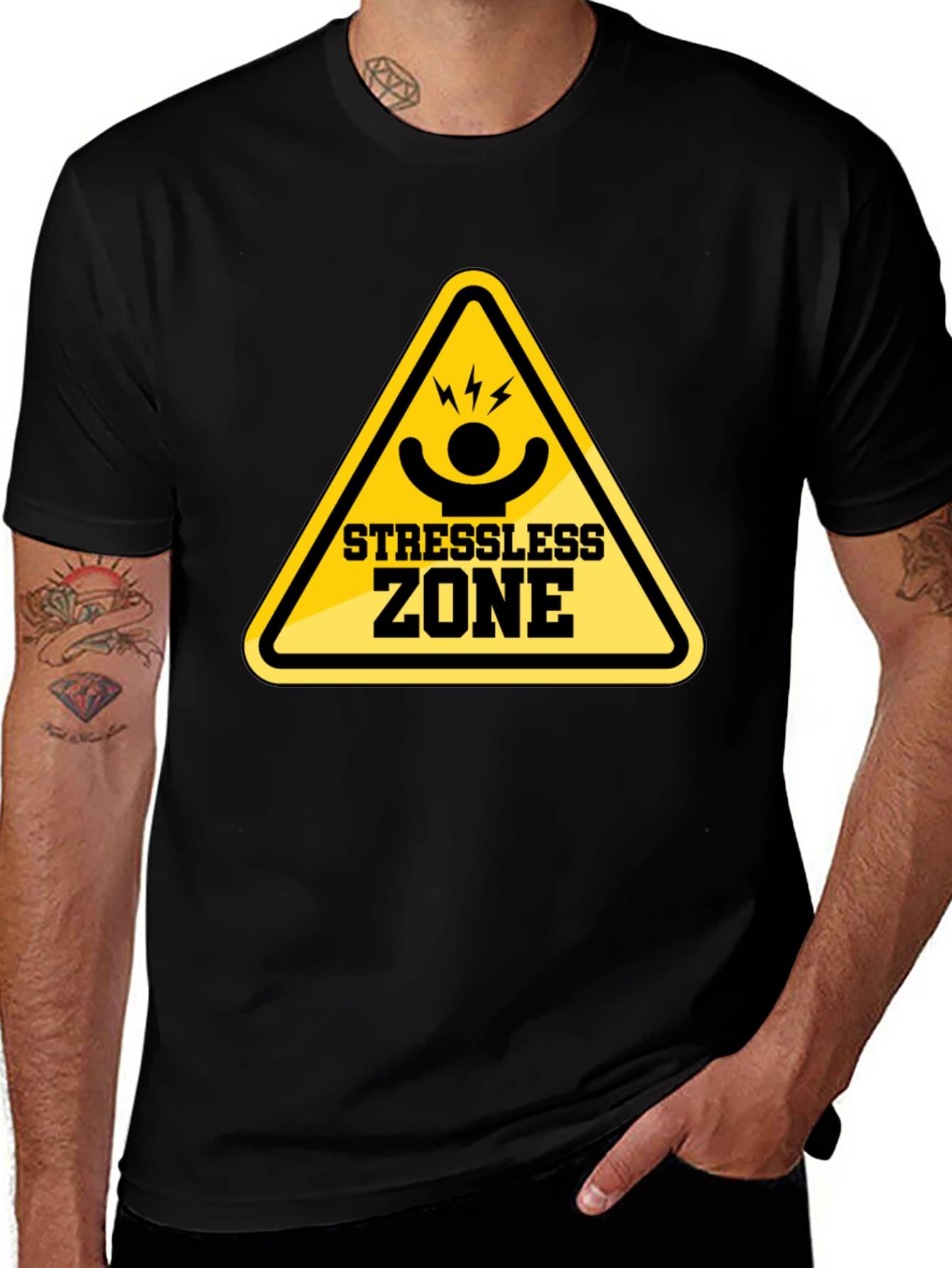 Variant 7 of Stressless Zone T-Shirt Funny Graphic Tee 
