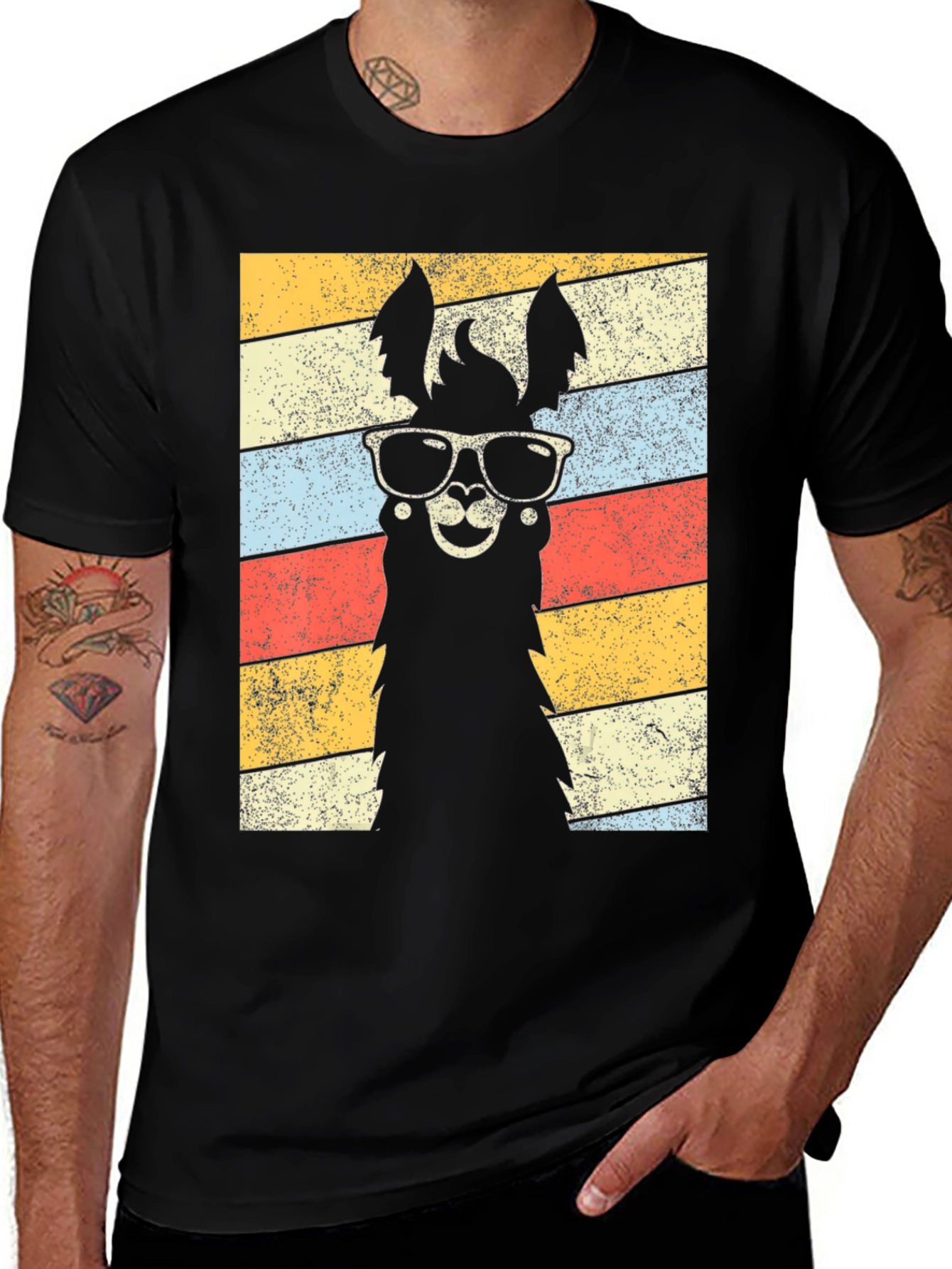 Variant 4 of Retro Llama T-Shirt - Cool Alpaca Sunglasses Tee