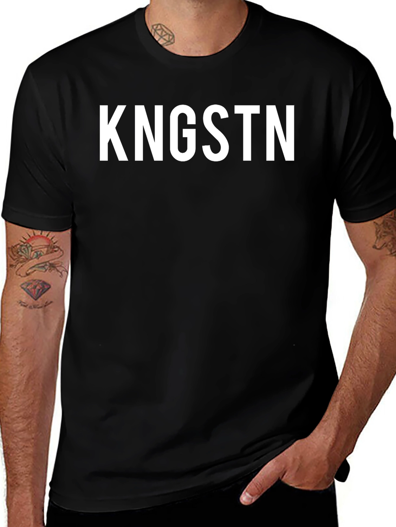 Variant 13 of KNGSTN Graphic Tee - Black Cotton Casual Shirt