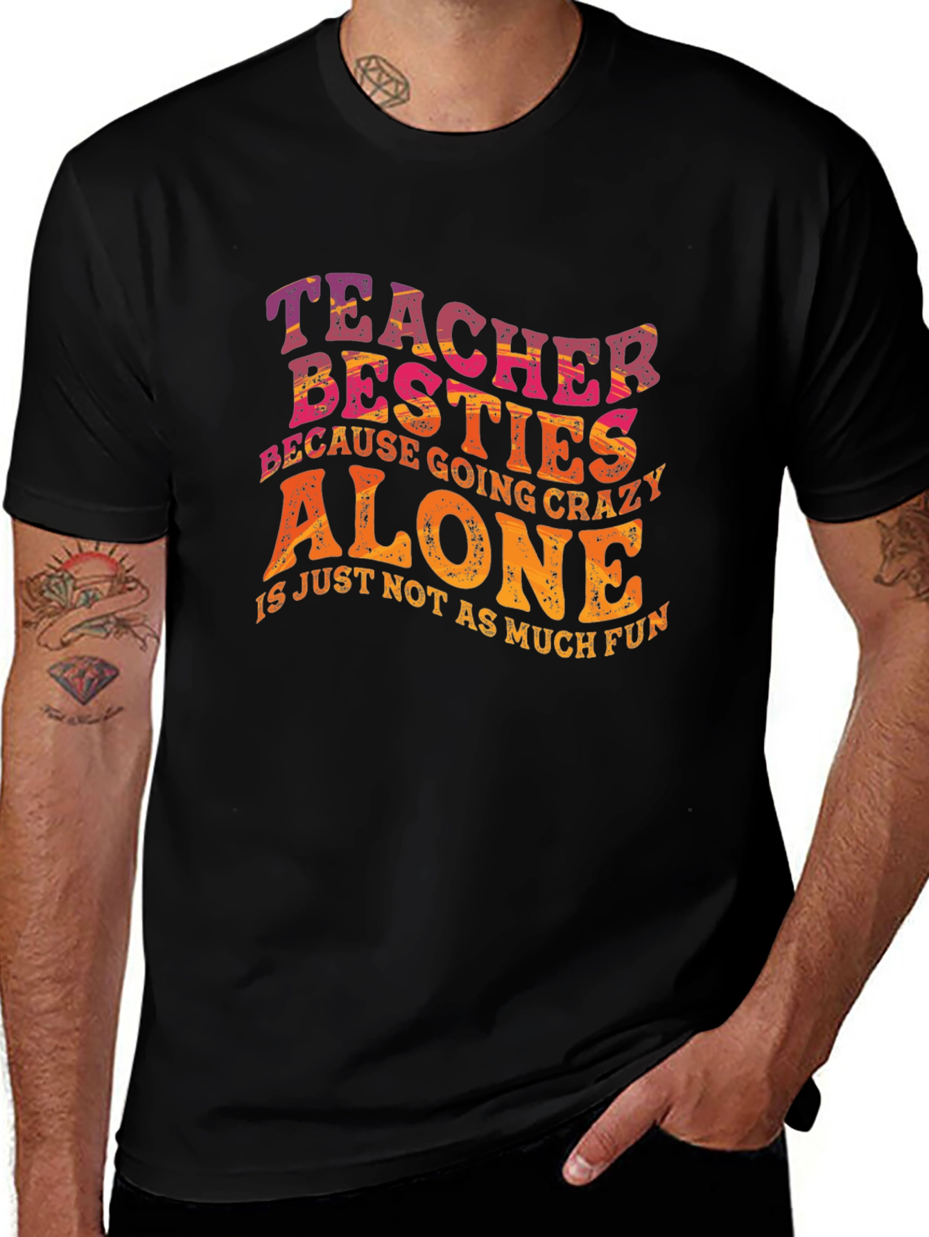 Teacher Besties Graphic T-Shirt