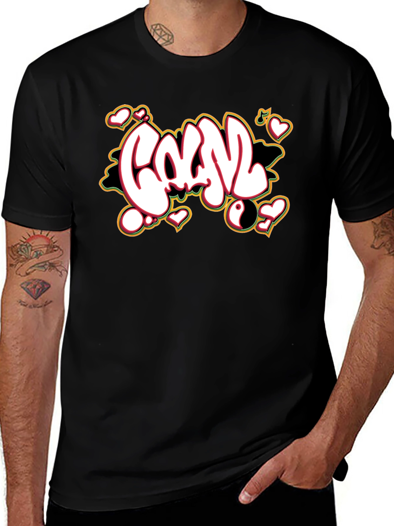 Variant 9 of Graffiti Style Graphic Print T-Shirt