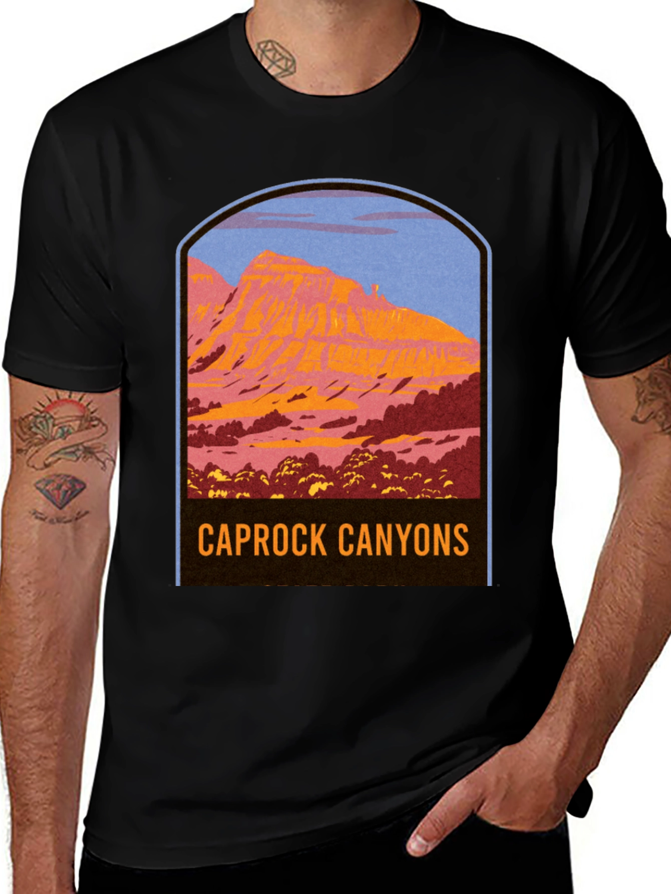 Variant 27 of Caprock Canyons Graphic T-Shirt - Nature Inspired Tee