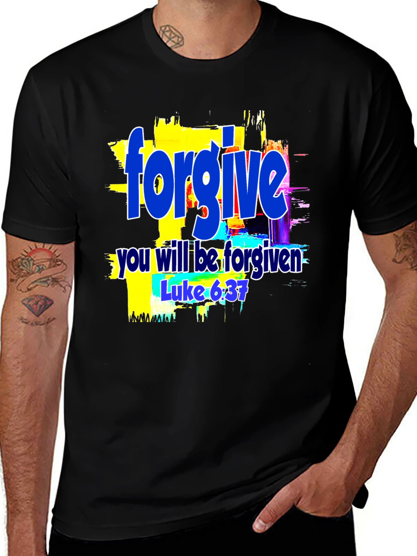Variant 25 of Forgive Luke 6:37 Black Tee